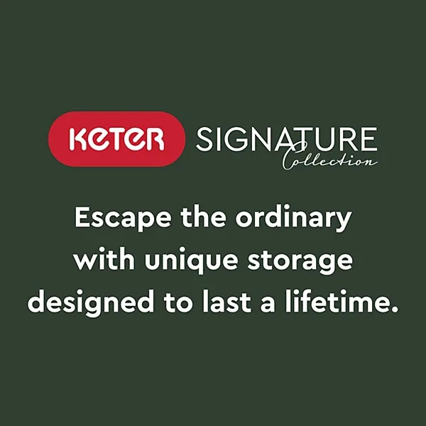 Keter Signature 7x11 ft Pent Walnut Plastic 2 door Shed with floor & 8 windows - Image 3