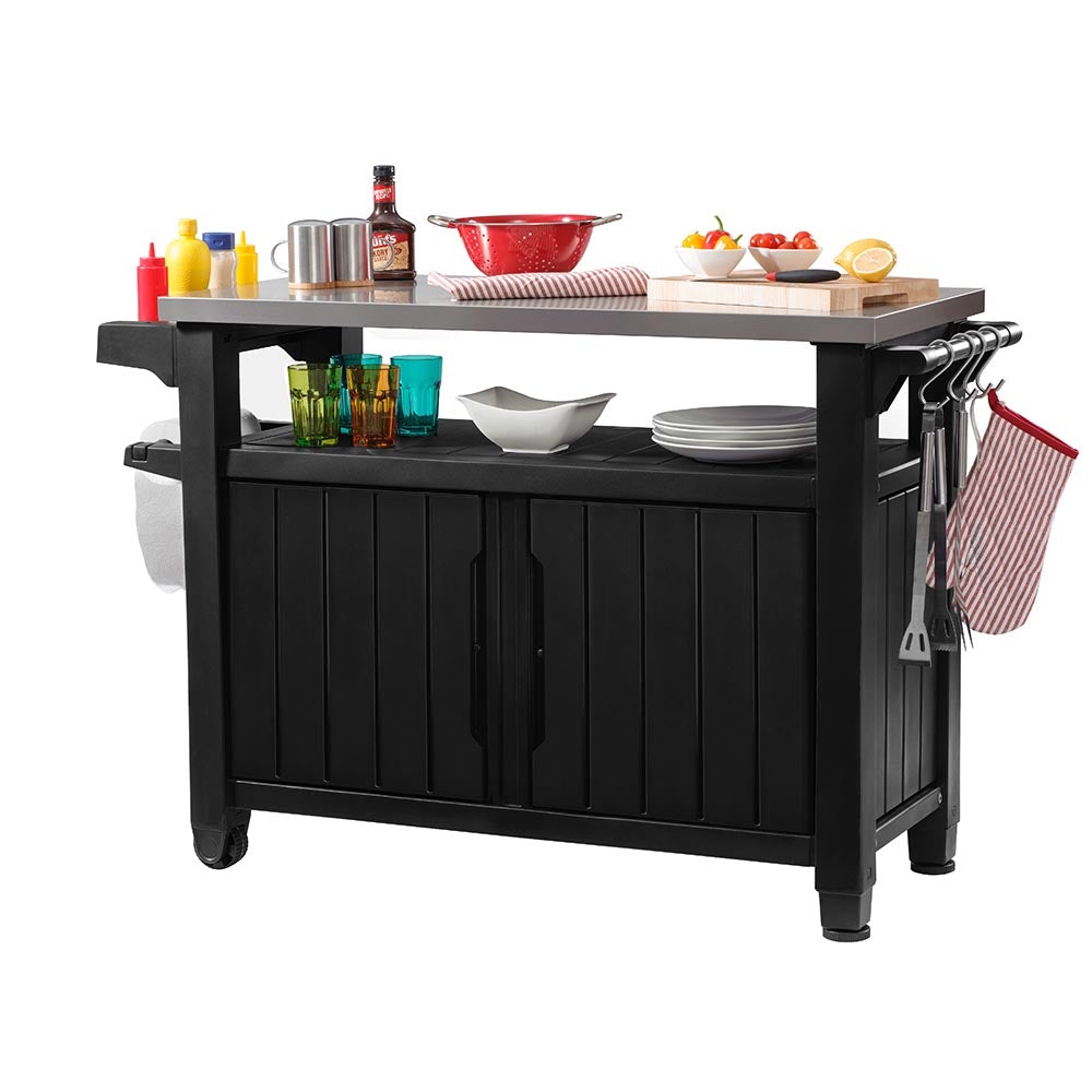 Keter Unity XL BBQ Table Double - Anthracite. - Image 3