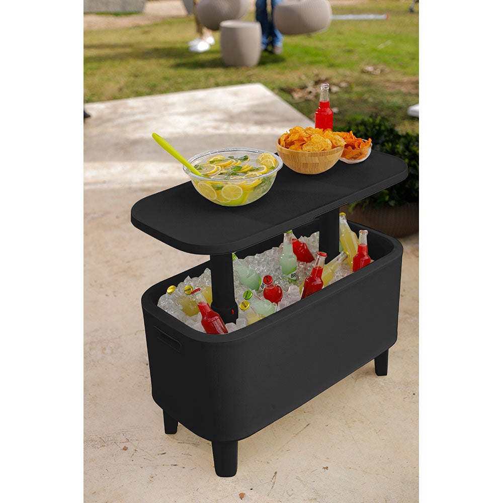 Keter Bevy Bar Cool Box Garden Table - Anthracite - 60L - Image 5