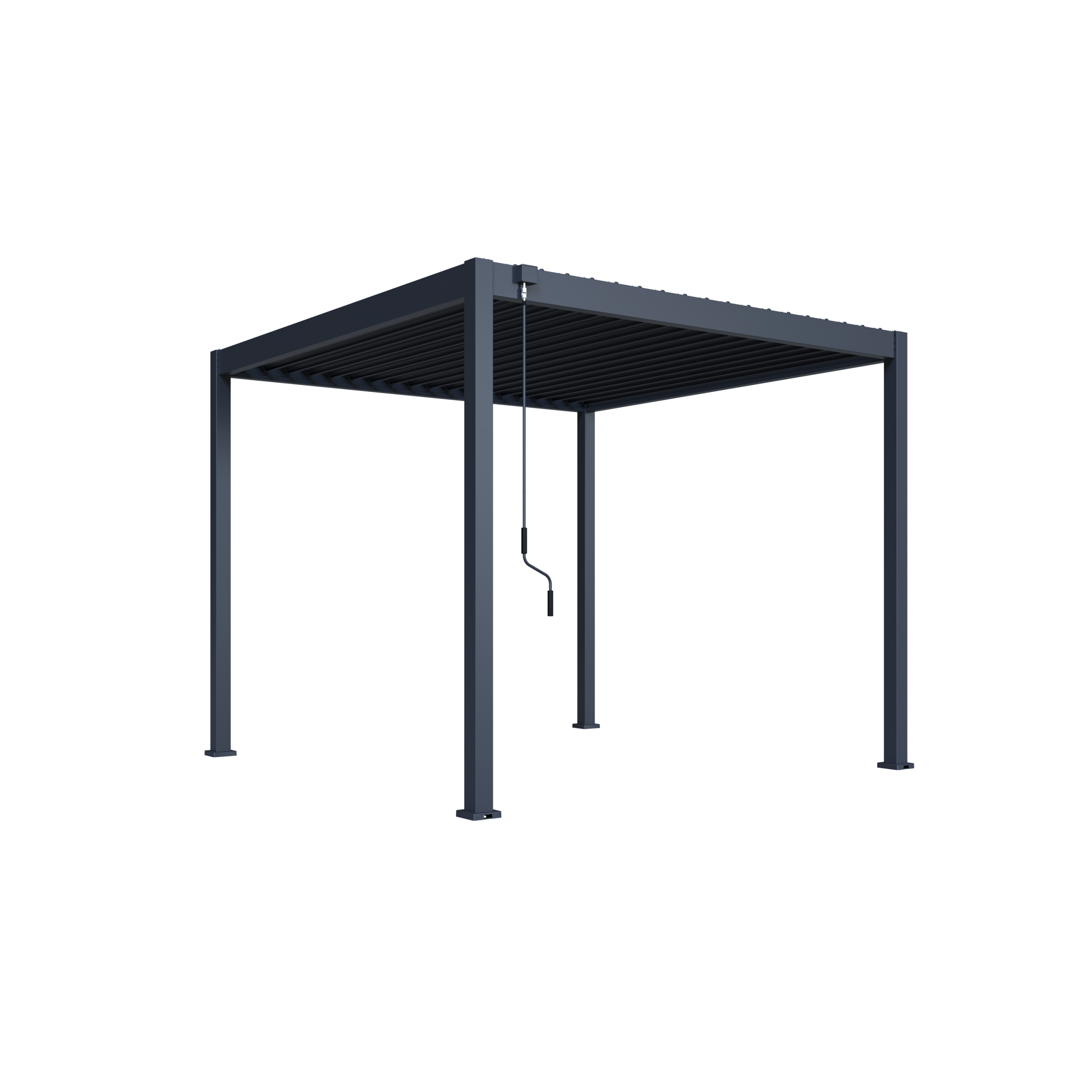 Hutta Metal Pergola 3m x 3m Free Standing - Graphite Grey - Image 11