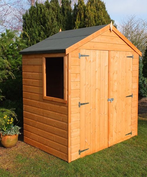 Shire Shiplap 4ft x 6ft Apex Garden Shed (Double Doors)