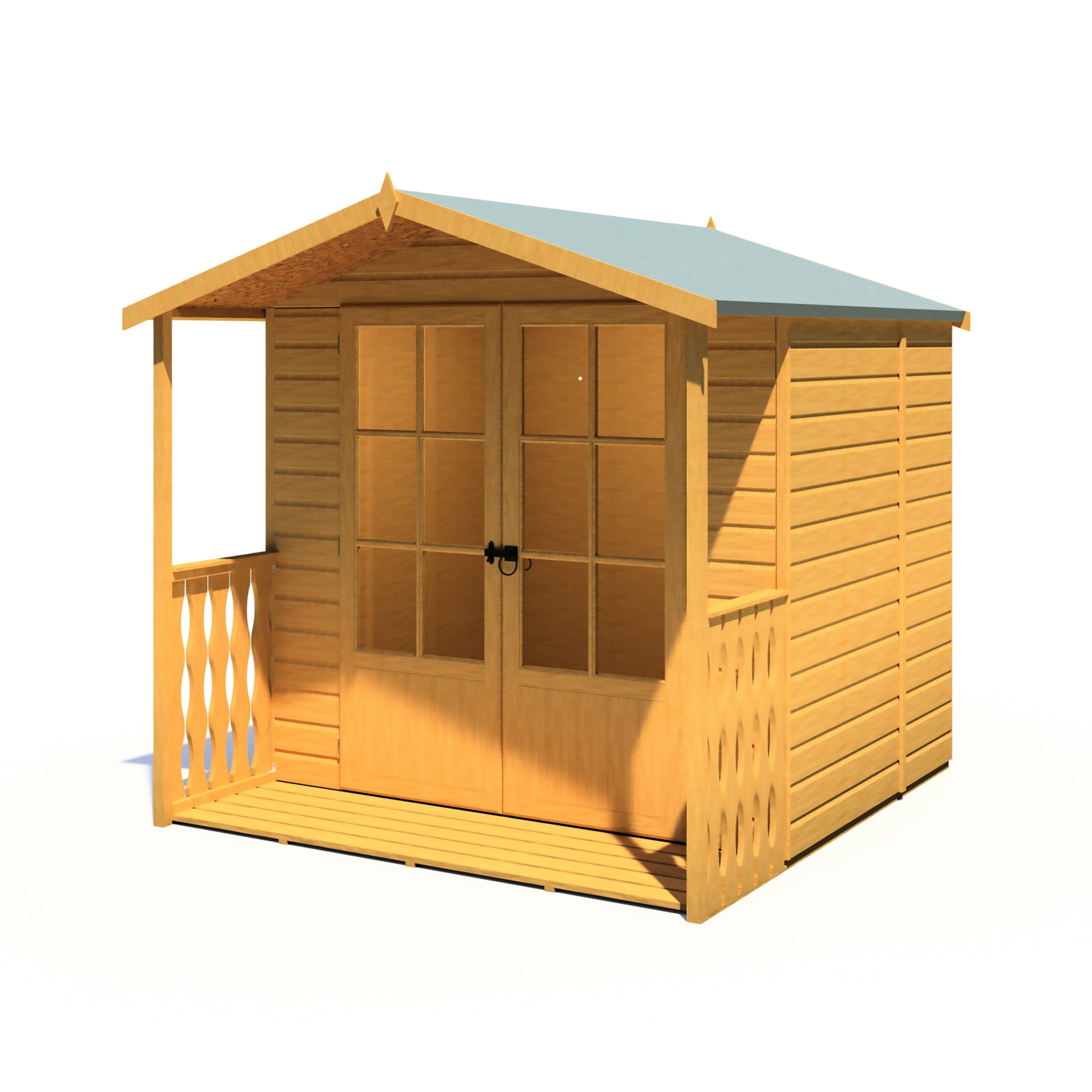 Shire Alnwick 7ft x 7ft Summerhouse with Veranda - Image 4