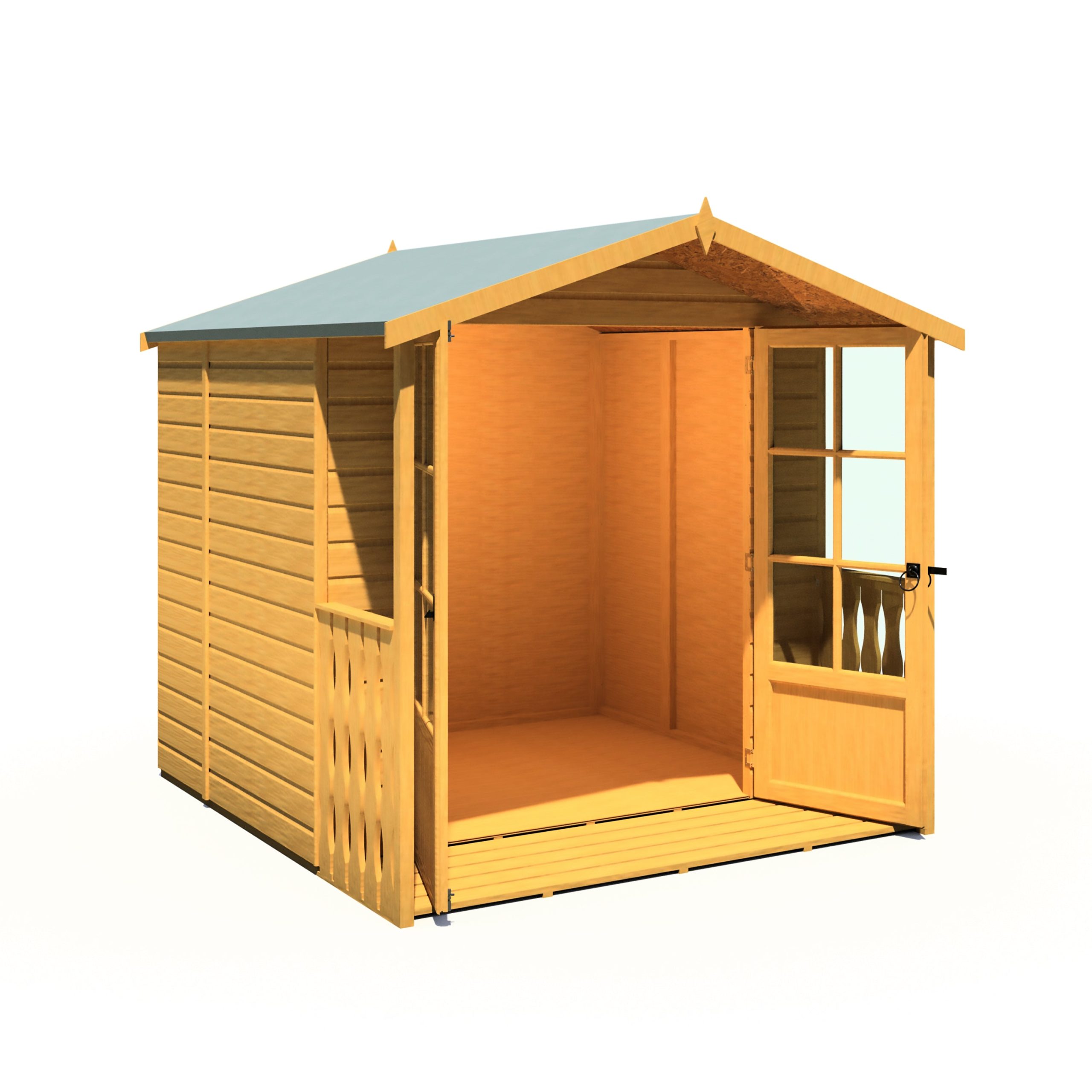 Shire Alnwick 7ft x 7ft Summerhouse with Veranda - Image 5