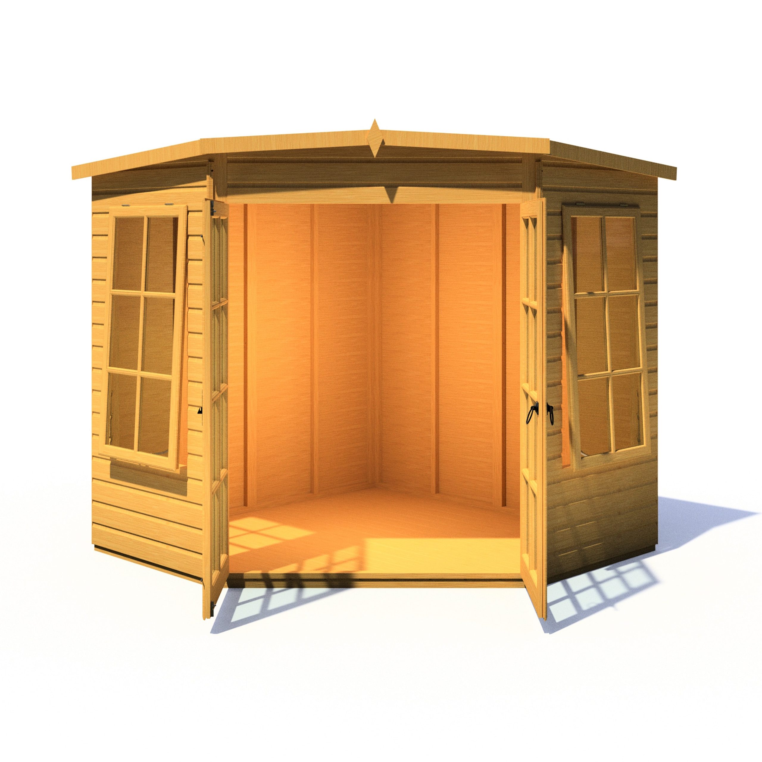 Shire Hampton 7ft x 7ft Premium Corner Summerhouse - Image 4