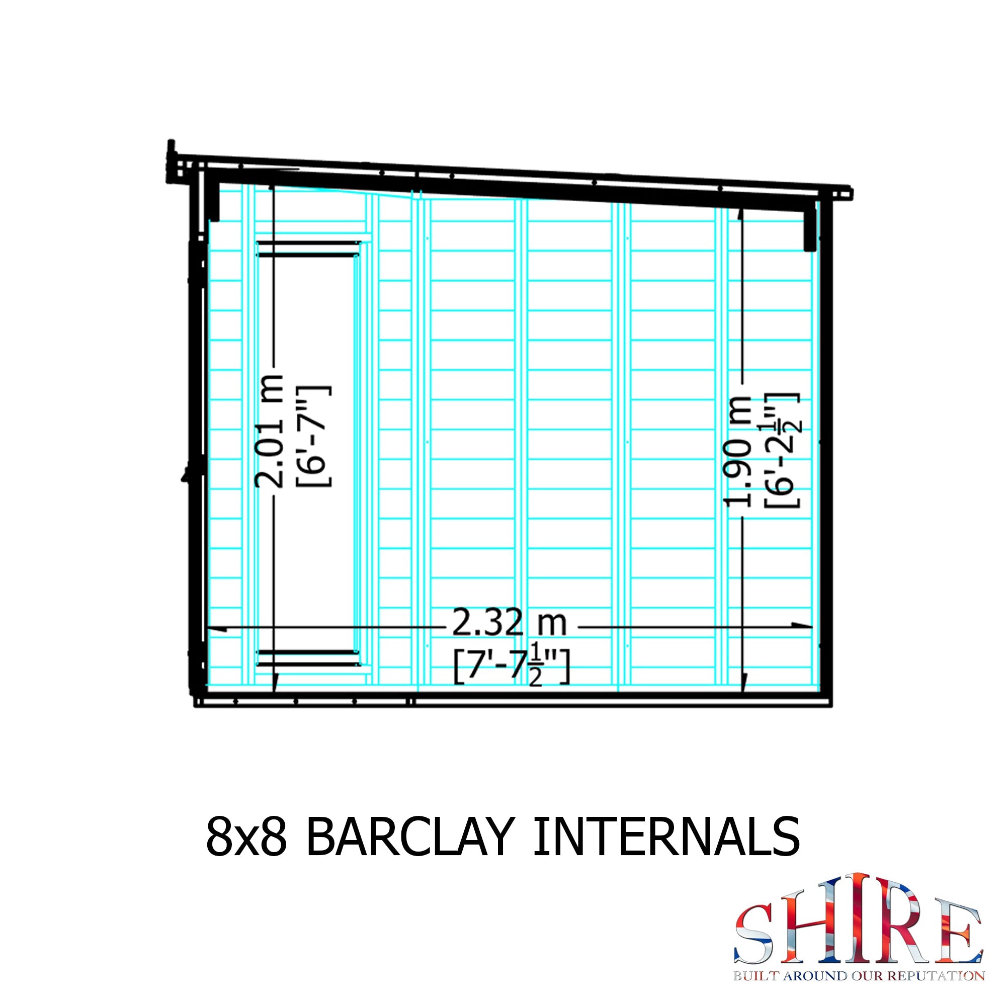 Shire Barclay 8ft x 8ft Corner Summerhouse - Image 8