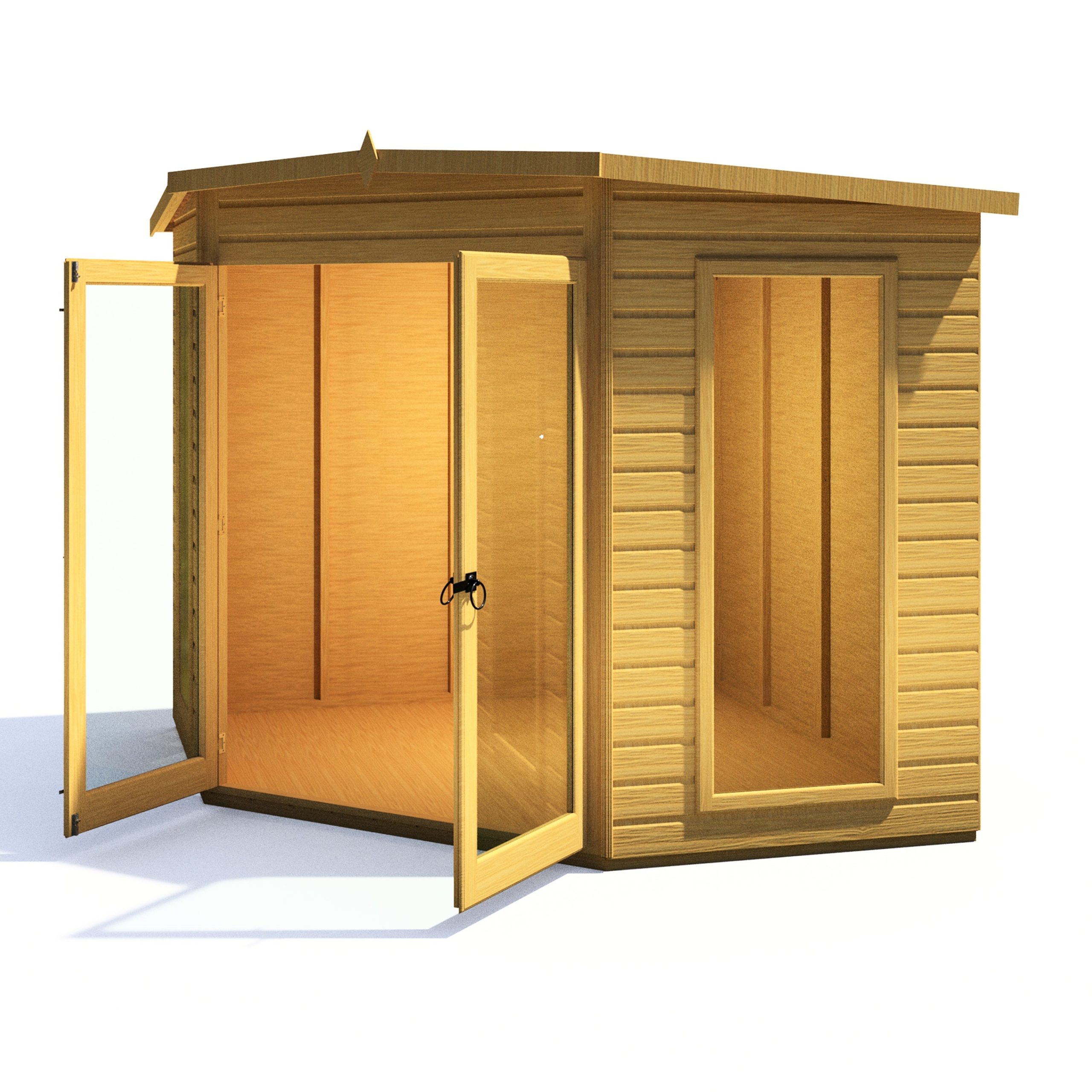 Shire Barclay 8ft x 8ft Corner Summerhouse - Image 4