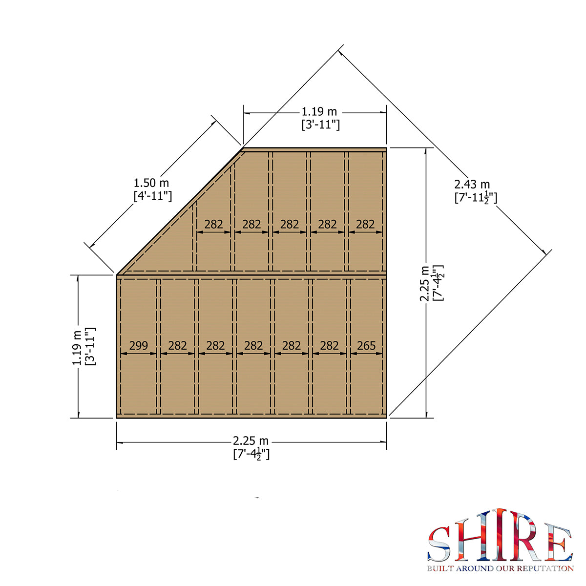 Shire Shiplap 8ft x 8ft Corner Shed - Image 13