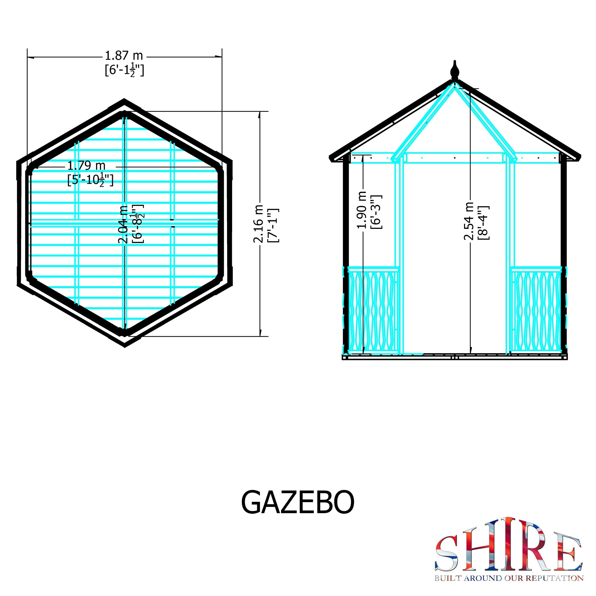 Shire 6ft x 7ft Gazebo - Image 5
