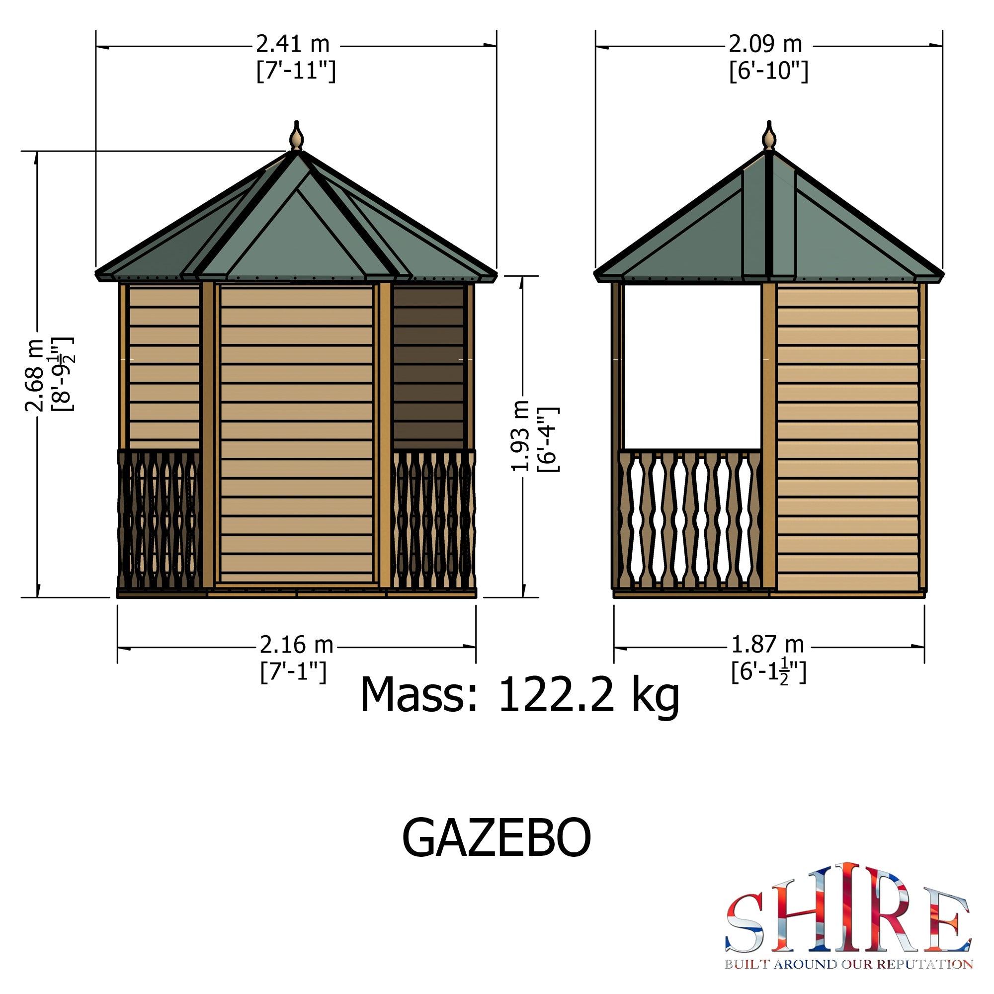 Shire 6ft x 7ft Gazebo - Image 6