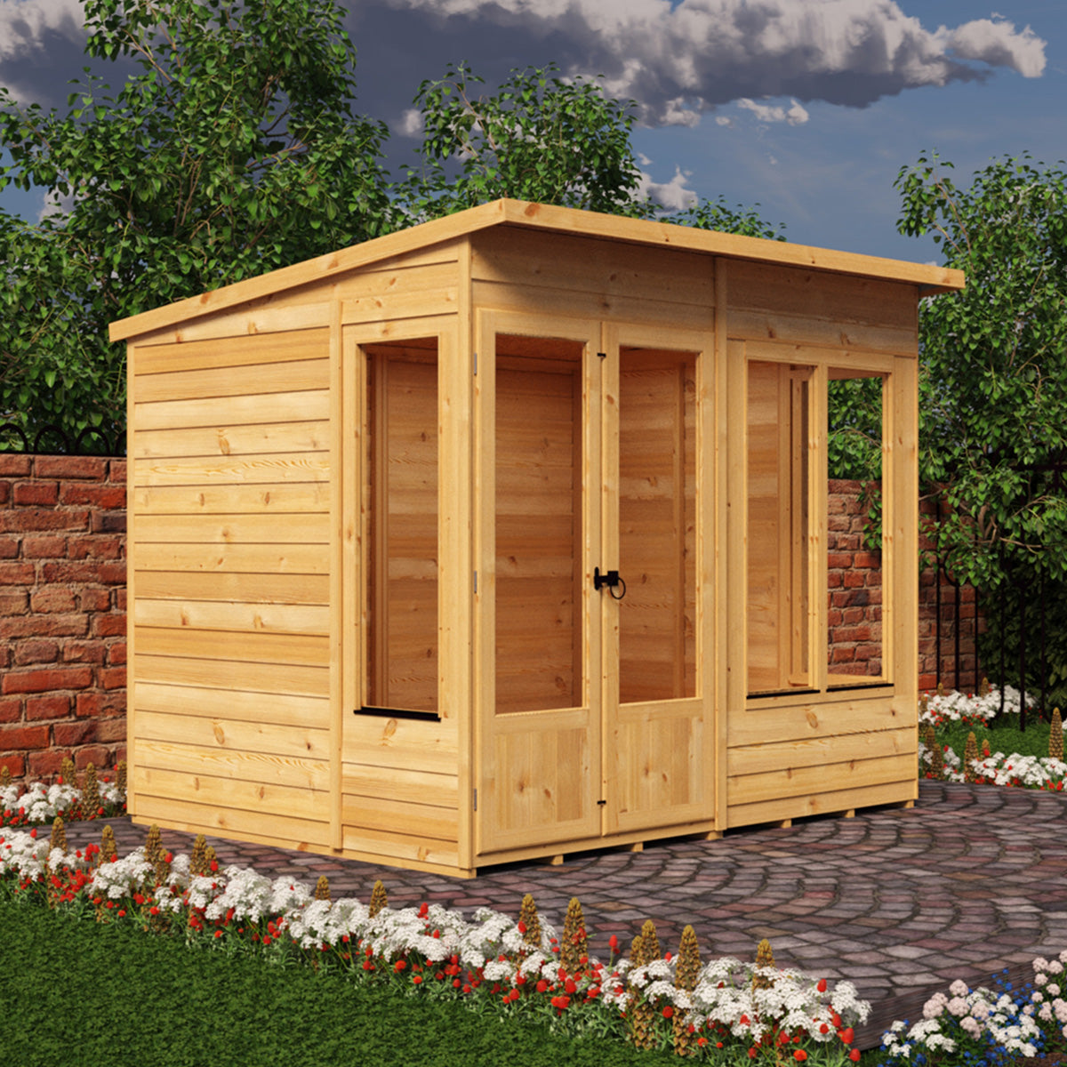 Shire Alora Overlap 8ft x 6ft Pent Sumerhouse - Image 7