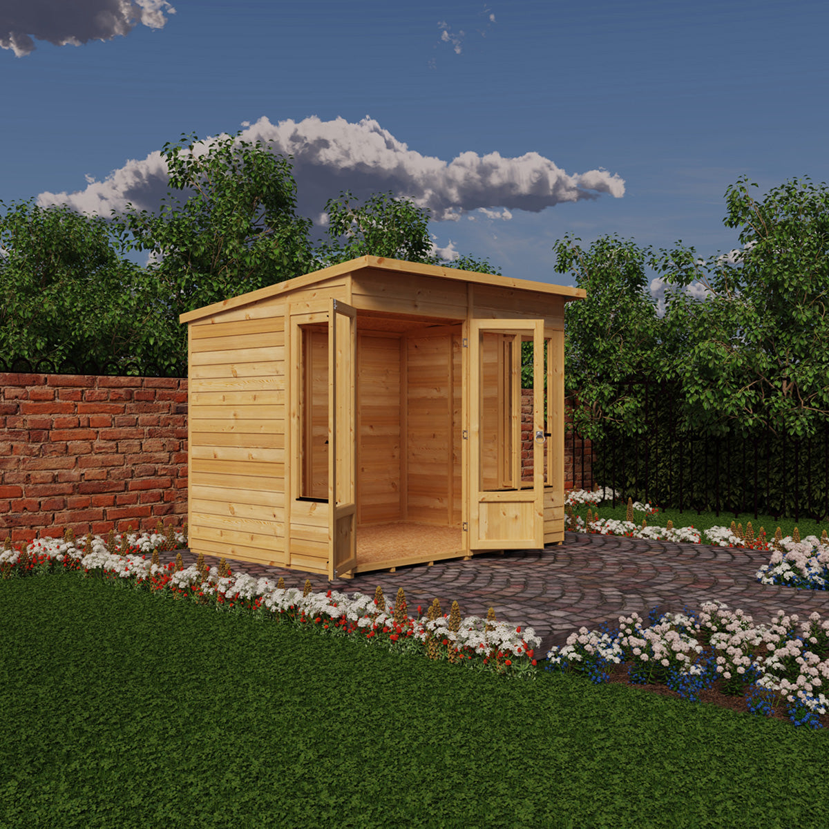 Shire Alora Overlap 8ft x 6ft Pent Sumerhouse - Image 5