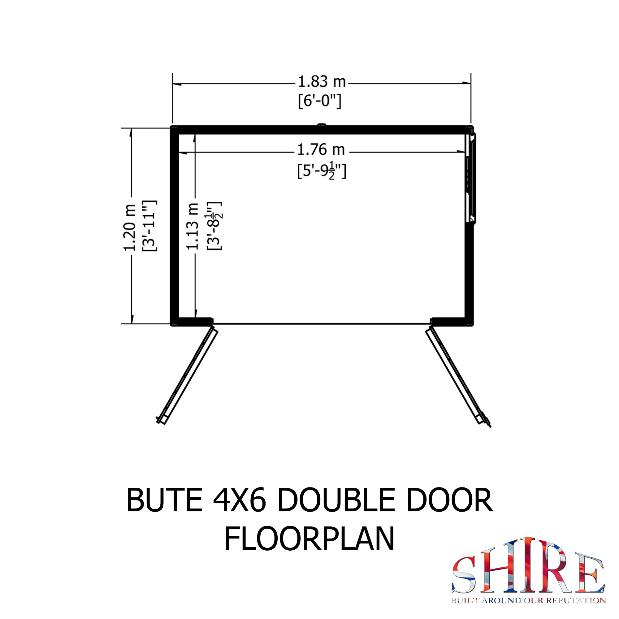 Shire Shiplap 4ft x 6ft Apex Garden Shed (Double Doors) - Image 5