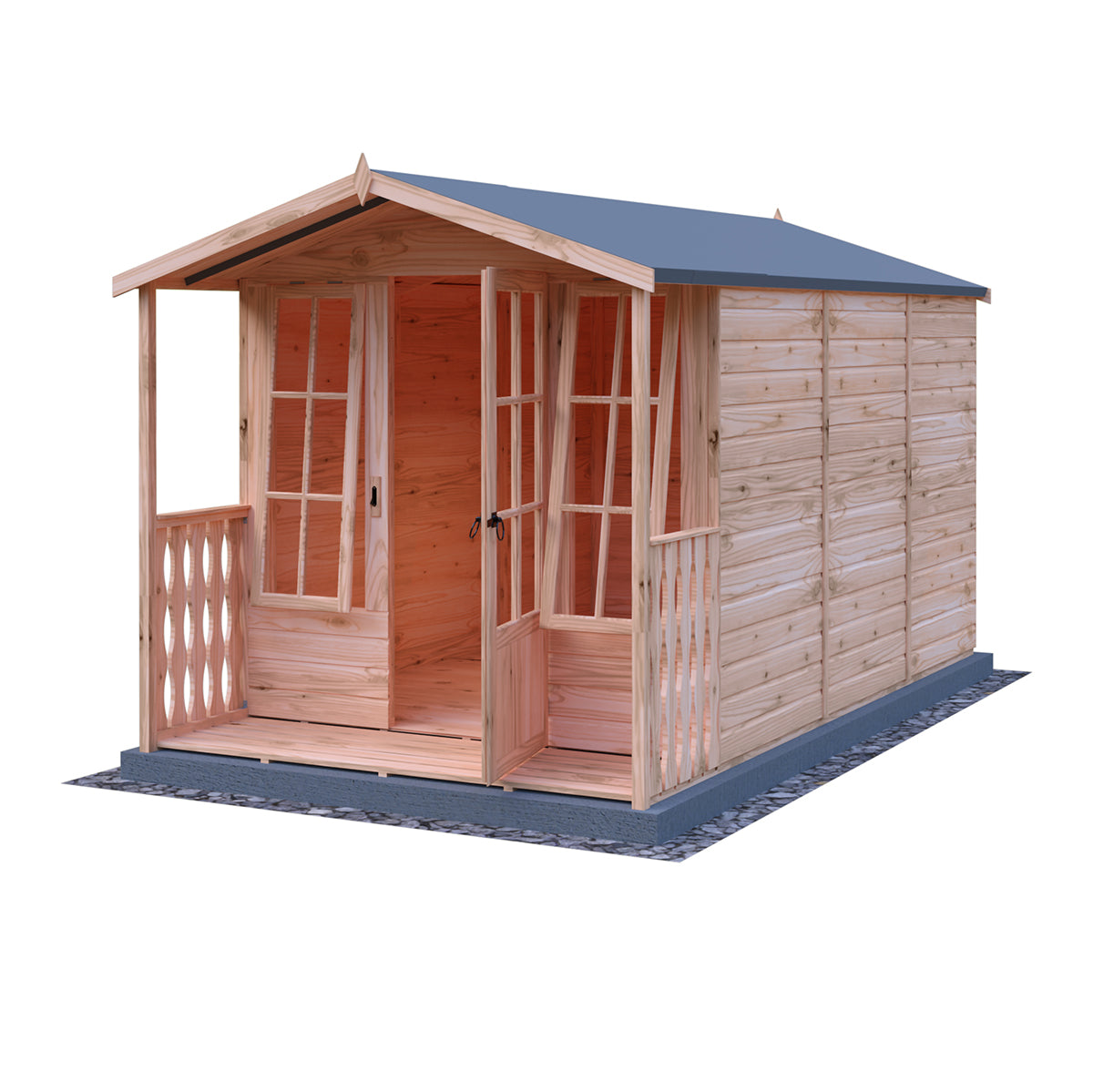 Shire Badminton 7ft x 10ft Summerhouse With Verandah - Image 2