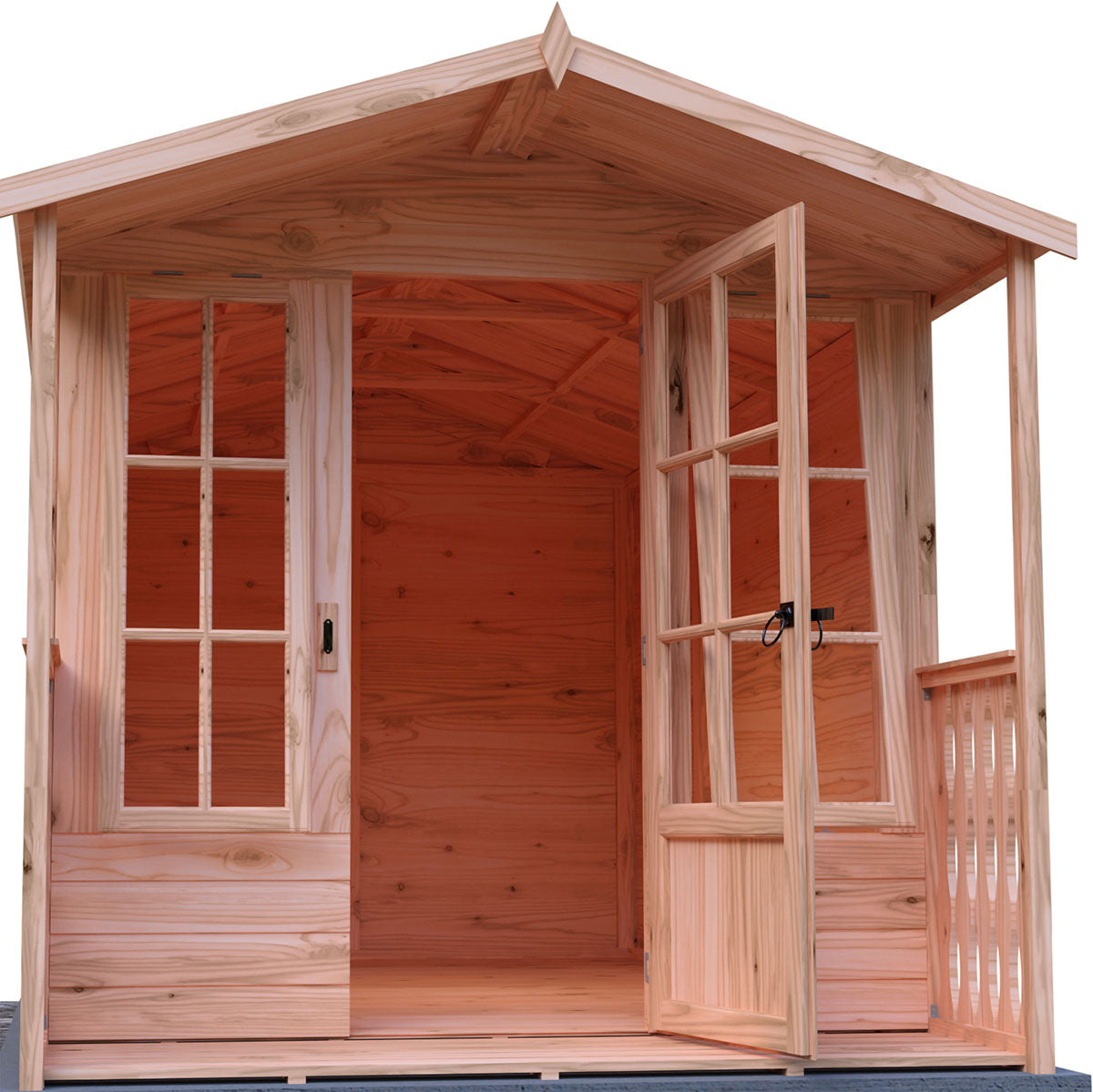 Shire Badminton 7ft x 10ft Summerhouse With Verandah - Image 6