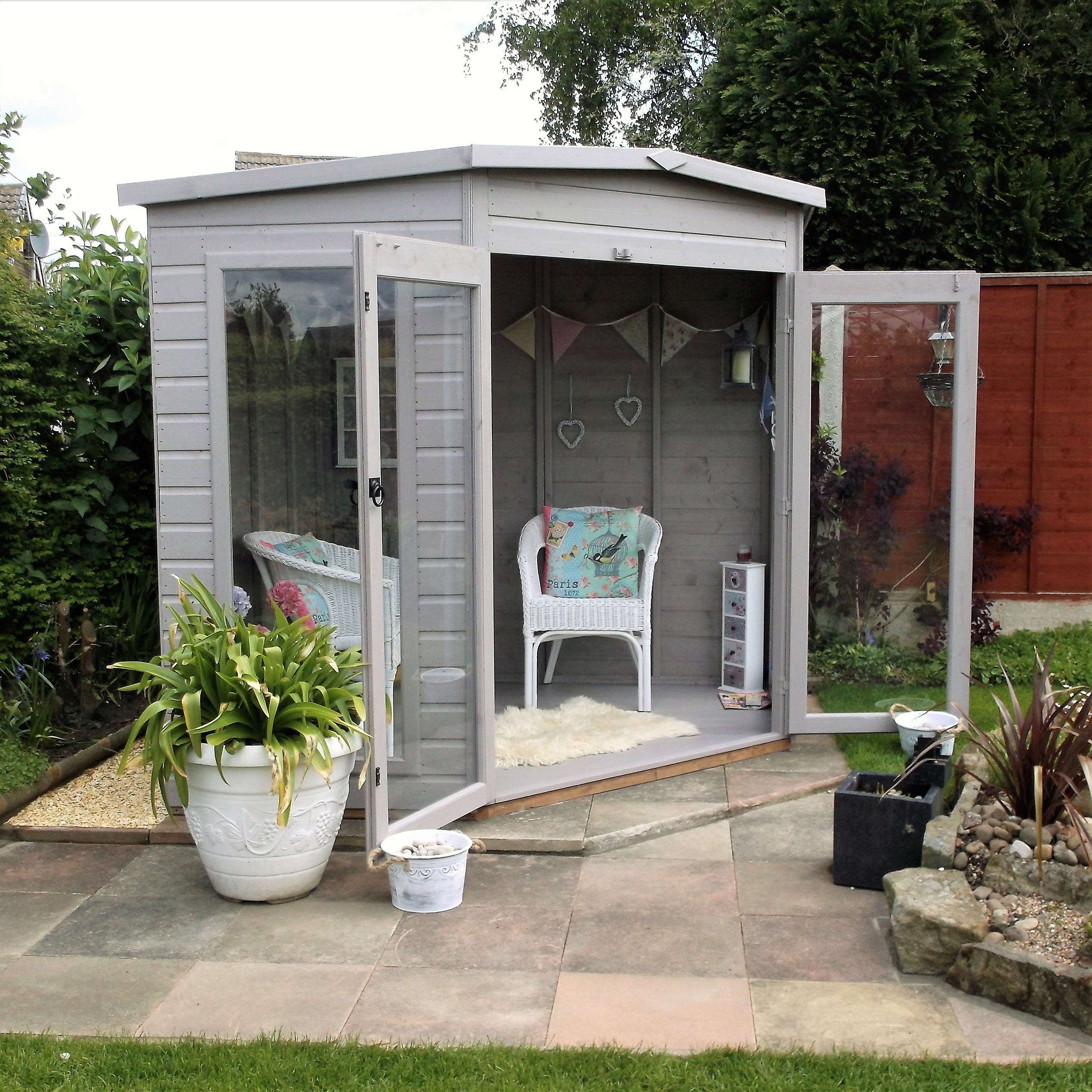 Shire Barclay 7ft x 7ft Corner Summerhouse - Image 4