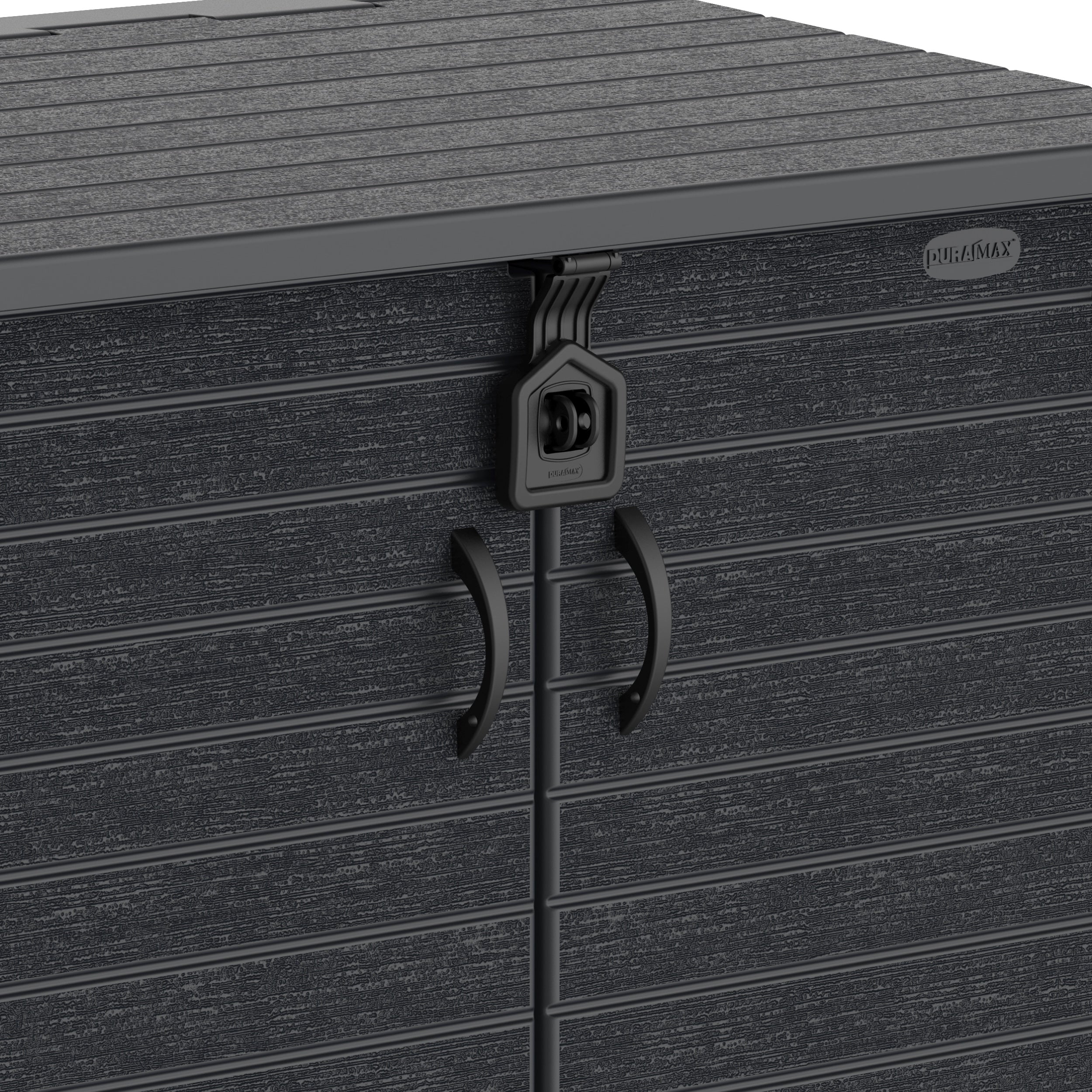 Duramax StoreAway Cedargrain Plastic Garden Storage Box - 850L - Grey - Image 7