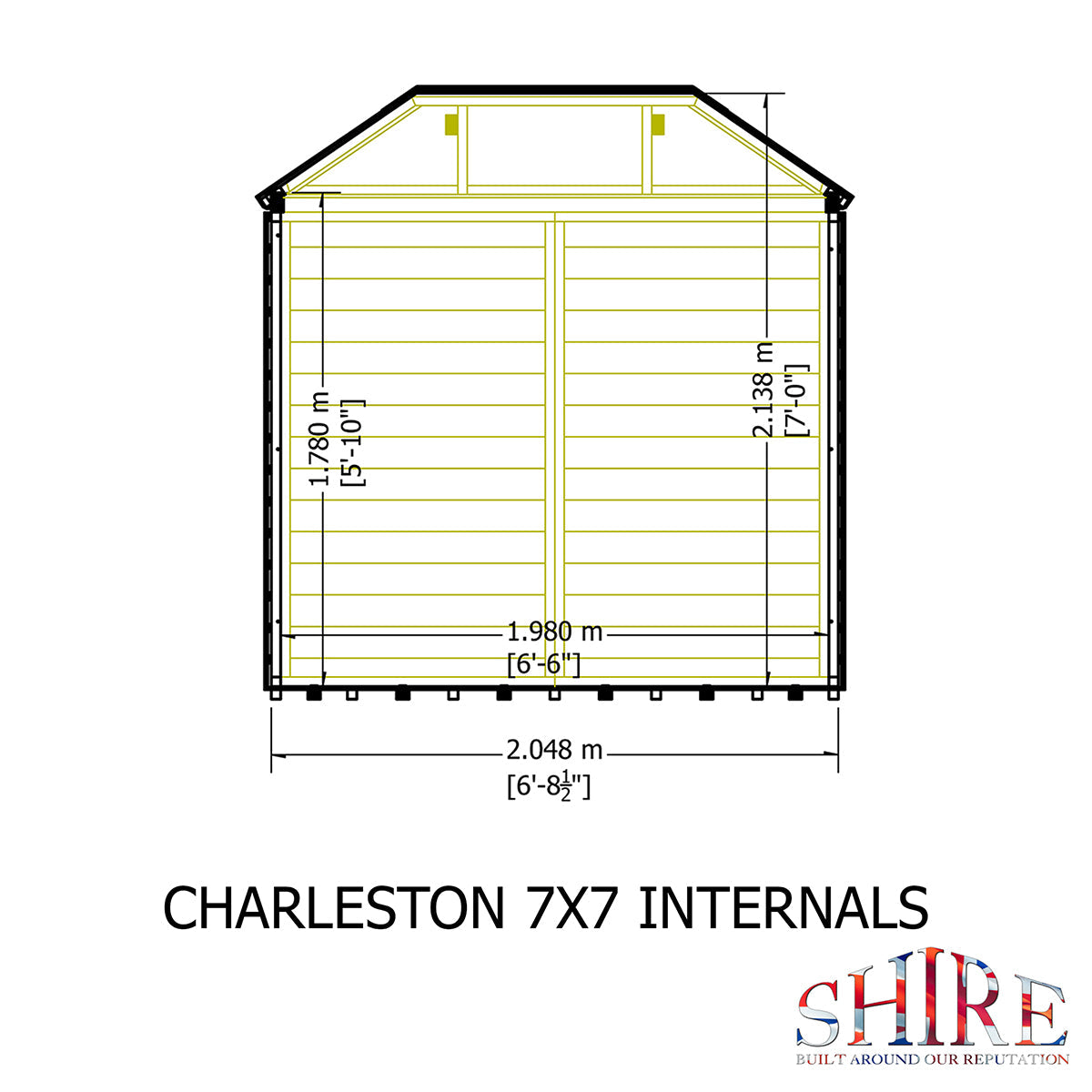 Shire Charleston 7ft x 7ft Summerhouse - Image 9