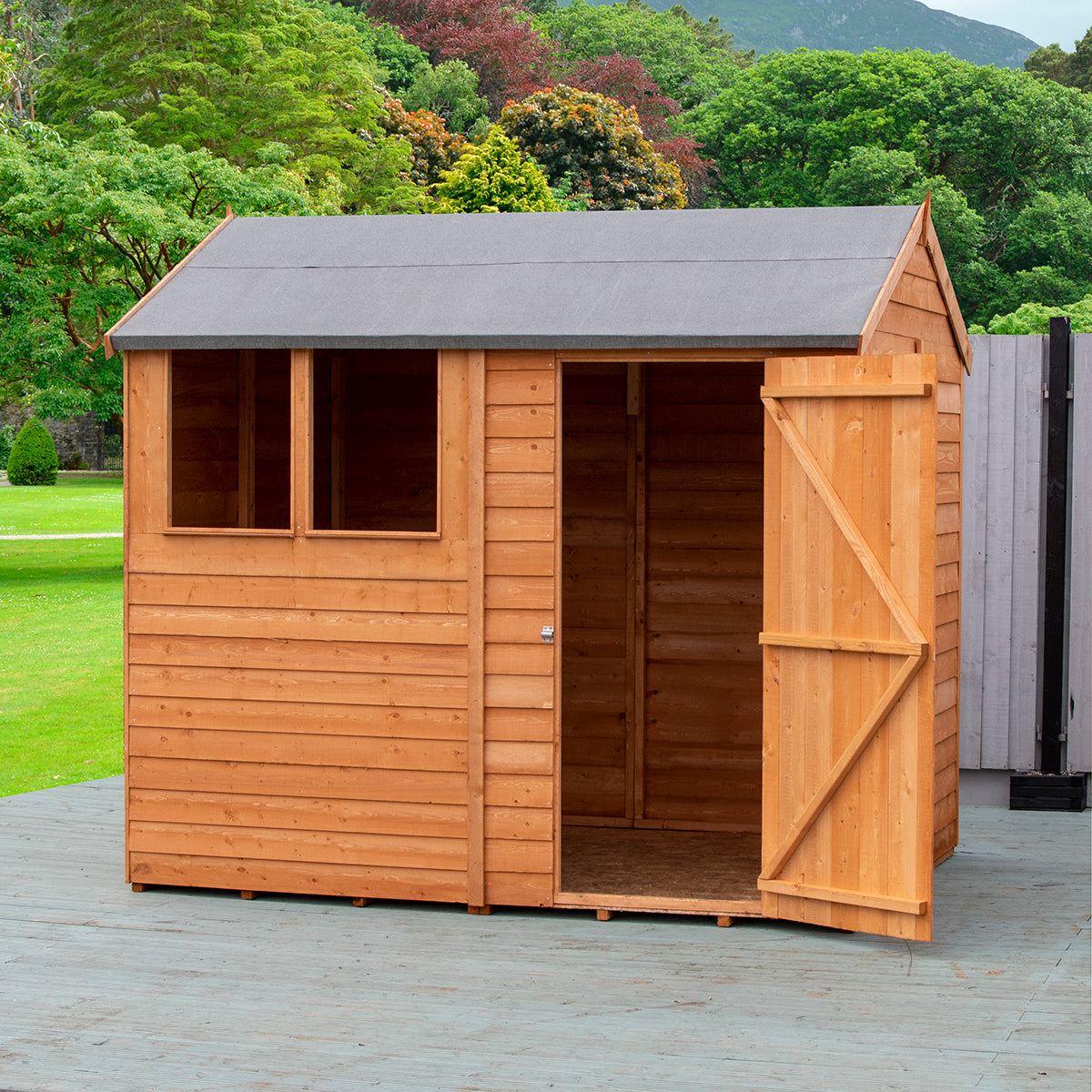 Shire Garden Value Overlap 6ft x 8ft Reverse Apex Shed - Image 6