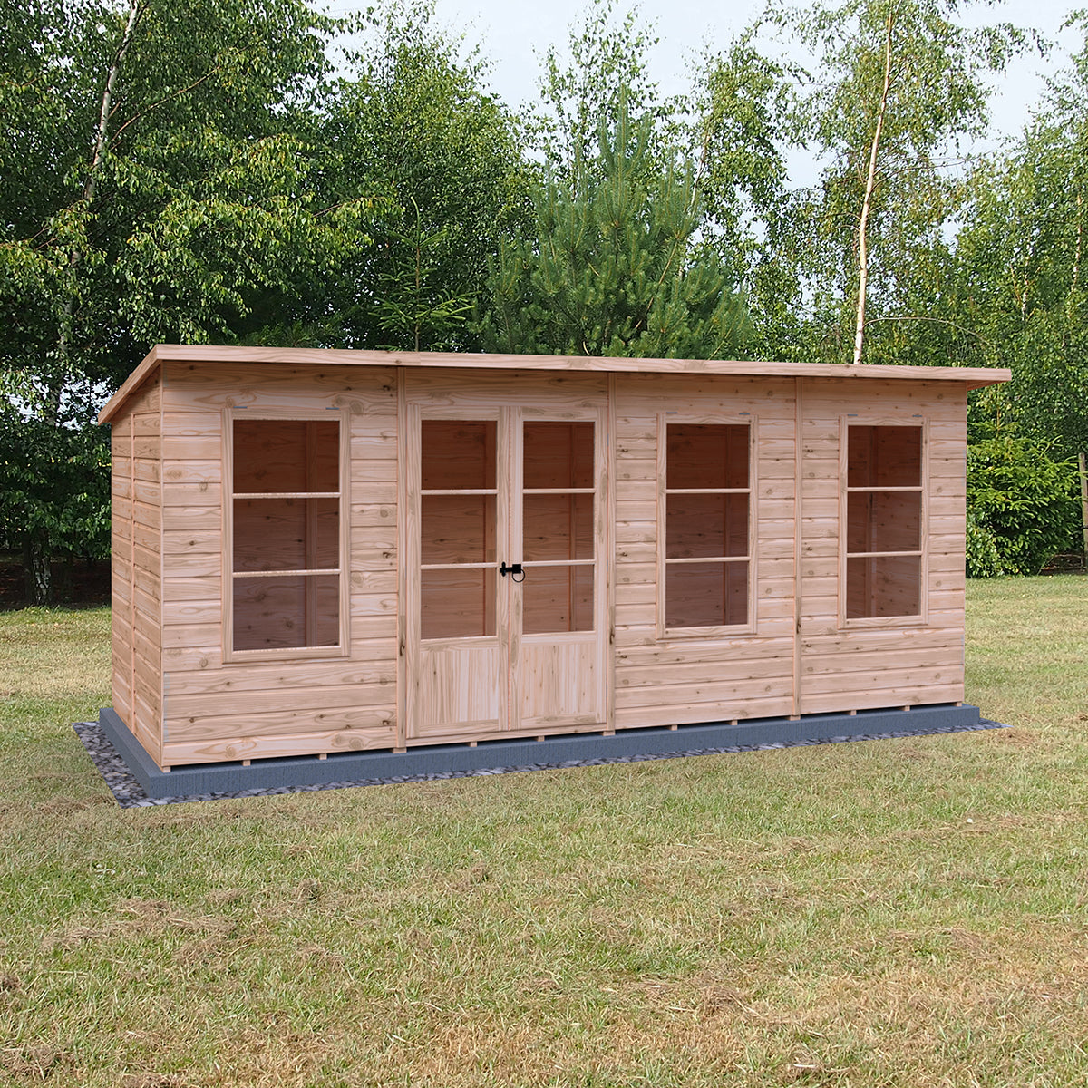 Shire Peony 8ft x 6ft Pent Summerhouse - Image 2
