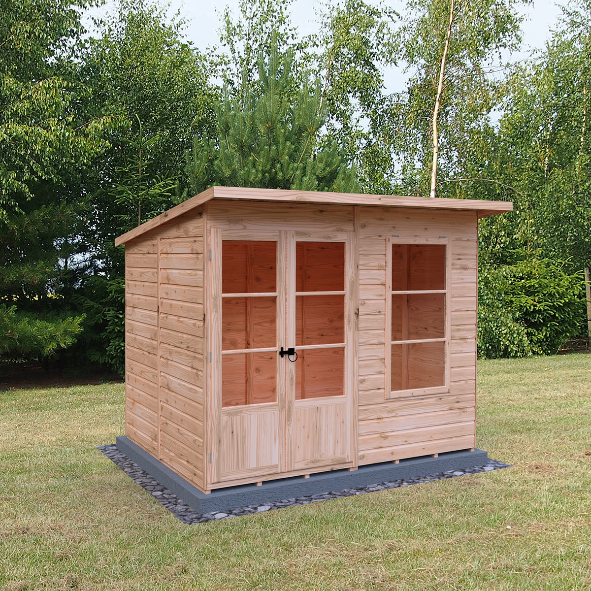 Shire Dahlia 8ft x 6ft Pent Summerhouse - Image 4