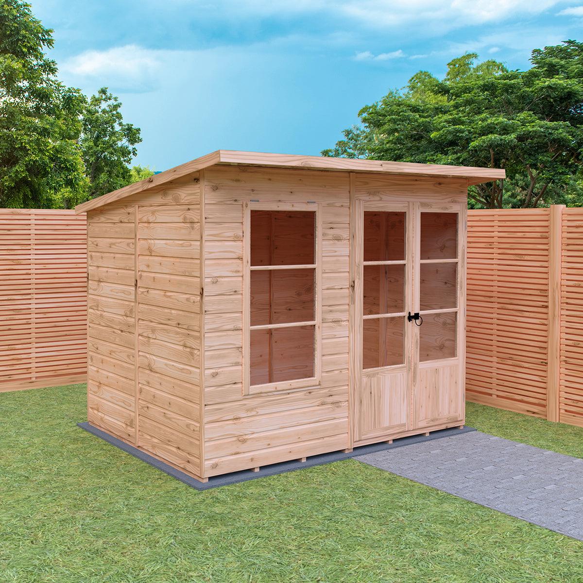 Shire Dahlia 8ft x 6ft Pent Summerhouse - Image 2