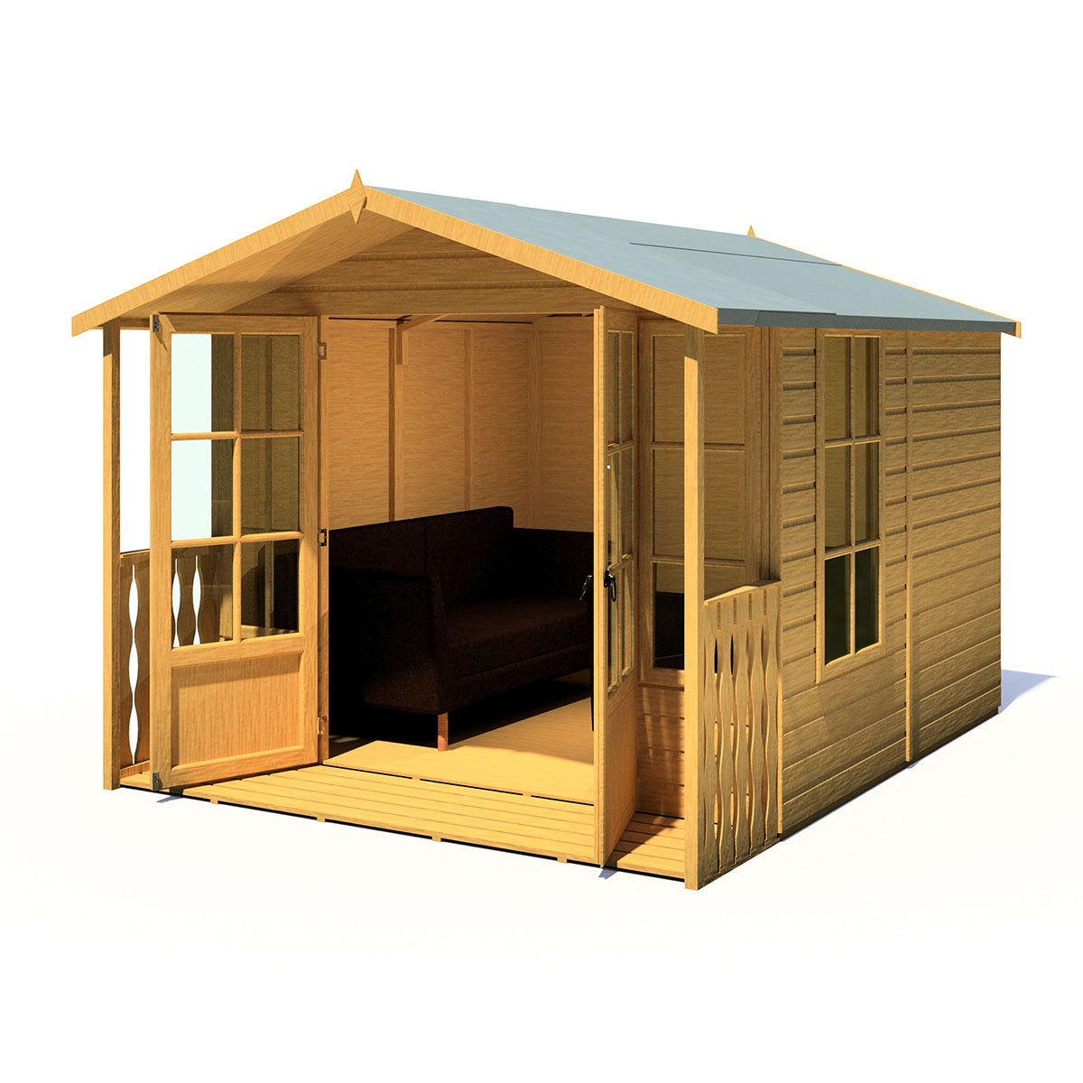 Shire Delmora 8ft x 10ft Summerhouse with Verandah - Image 6