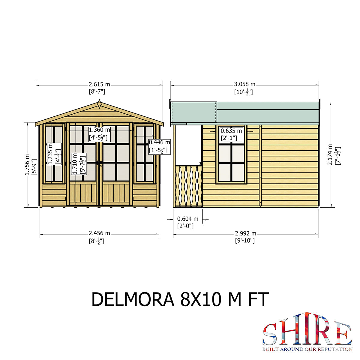 Shire Delmora 8ft x 10ft Summerhouse with Verandah - Image 11