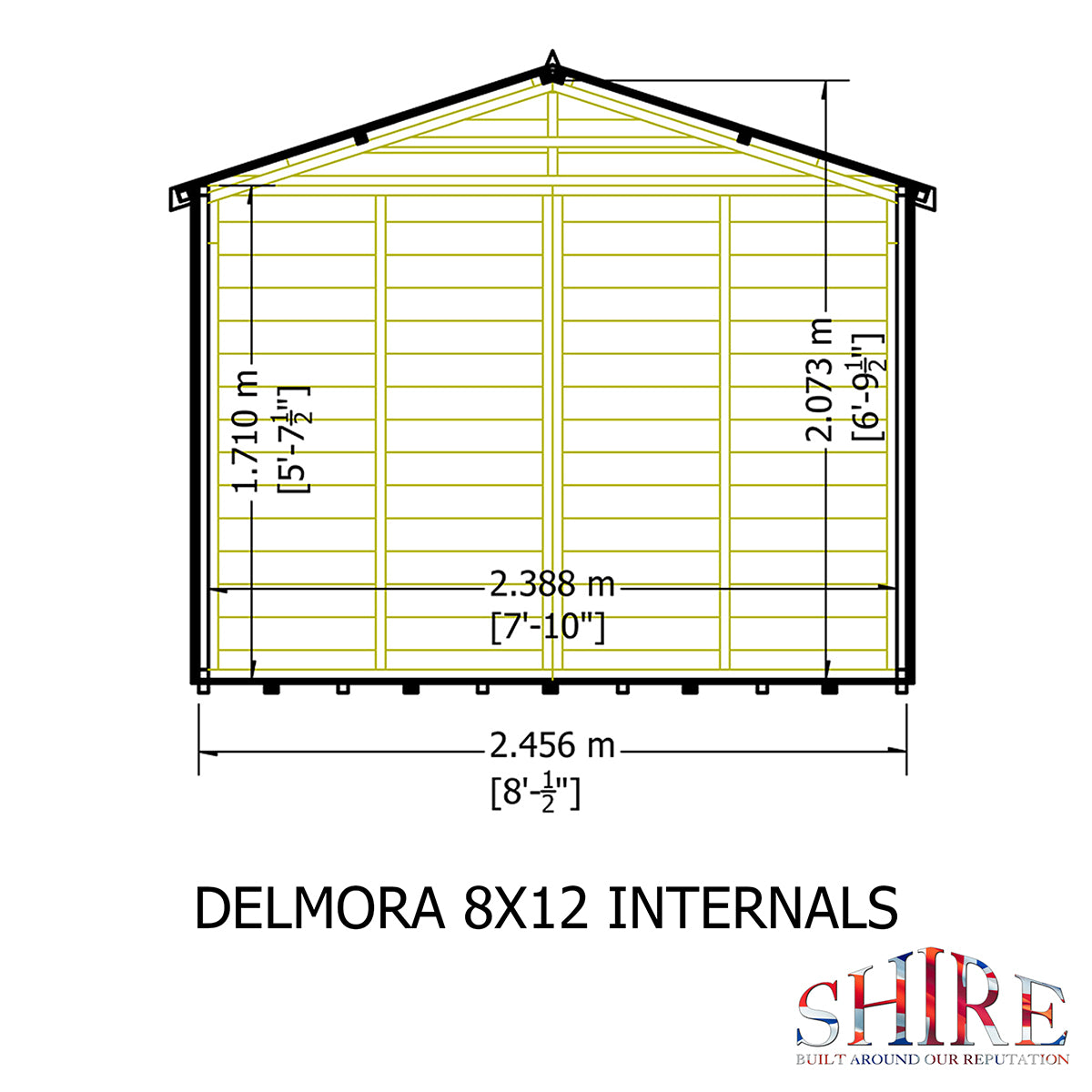 Shire Delmora 8ft x 12ft Summerhouse - Image 9