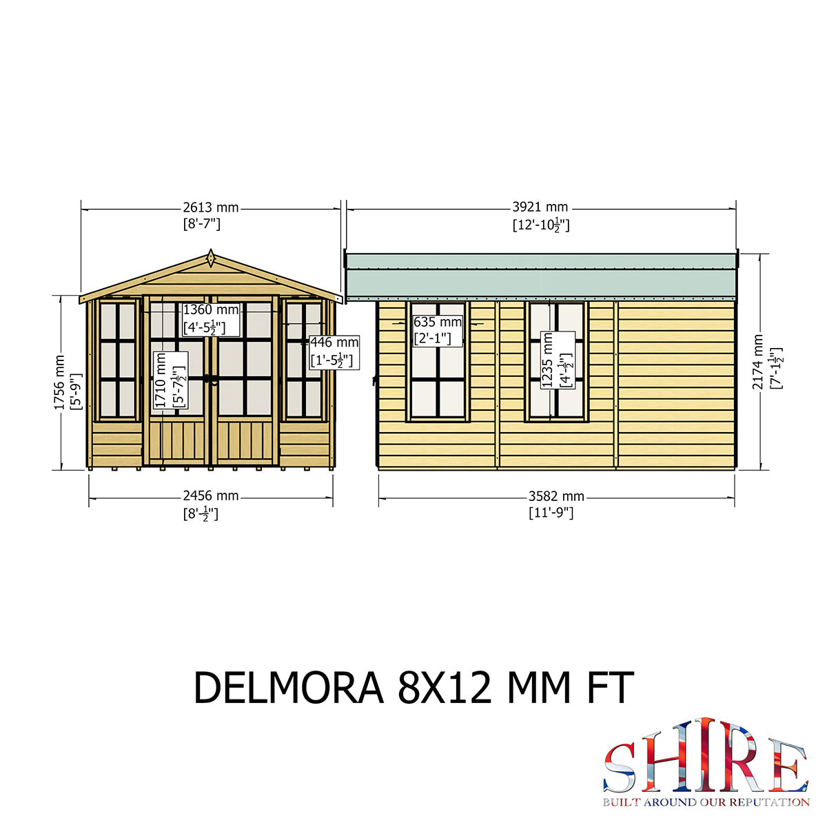 Shire Delmora 8ft x 12ft Summerhouse - Image 8
