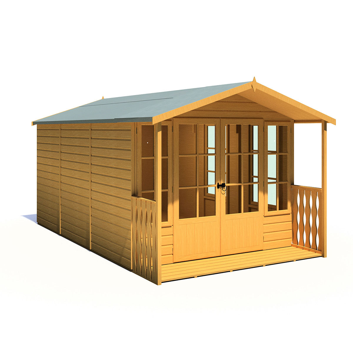 Shire Delmora 8ft x 14ft Summerhouse with Verandah - Image 4