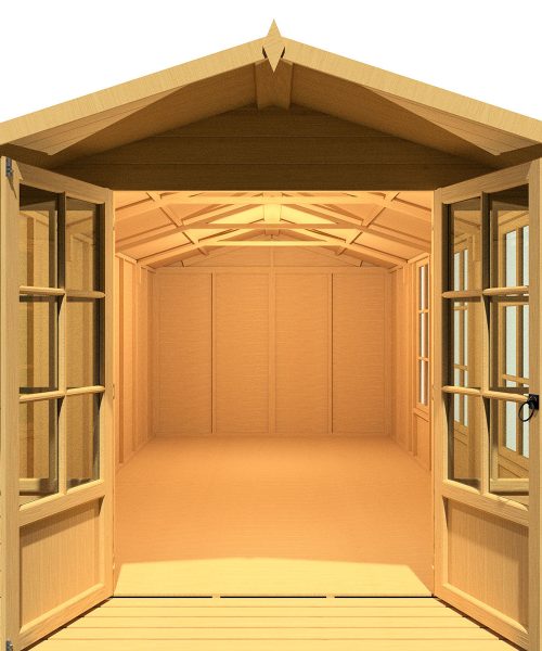 Shire Delmora 8ft x 18ft Summerhouse with Verandah