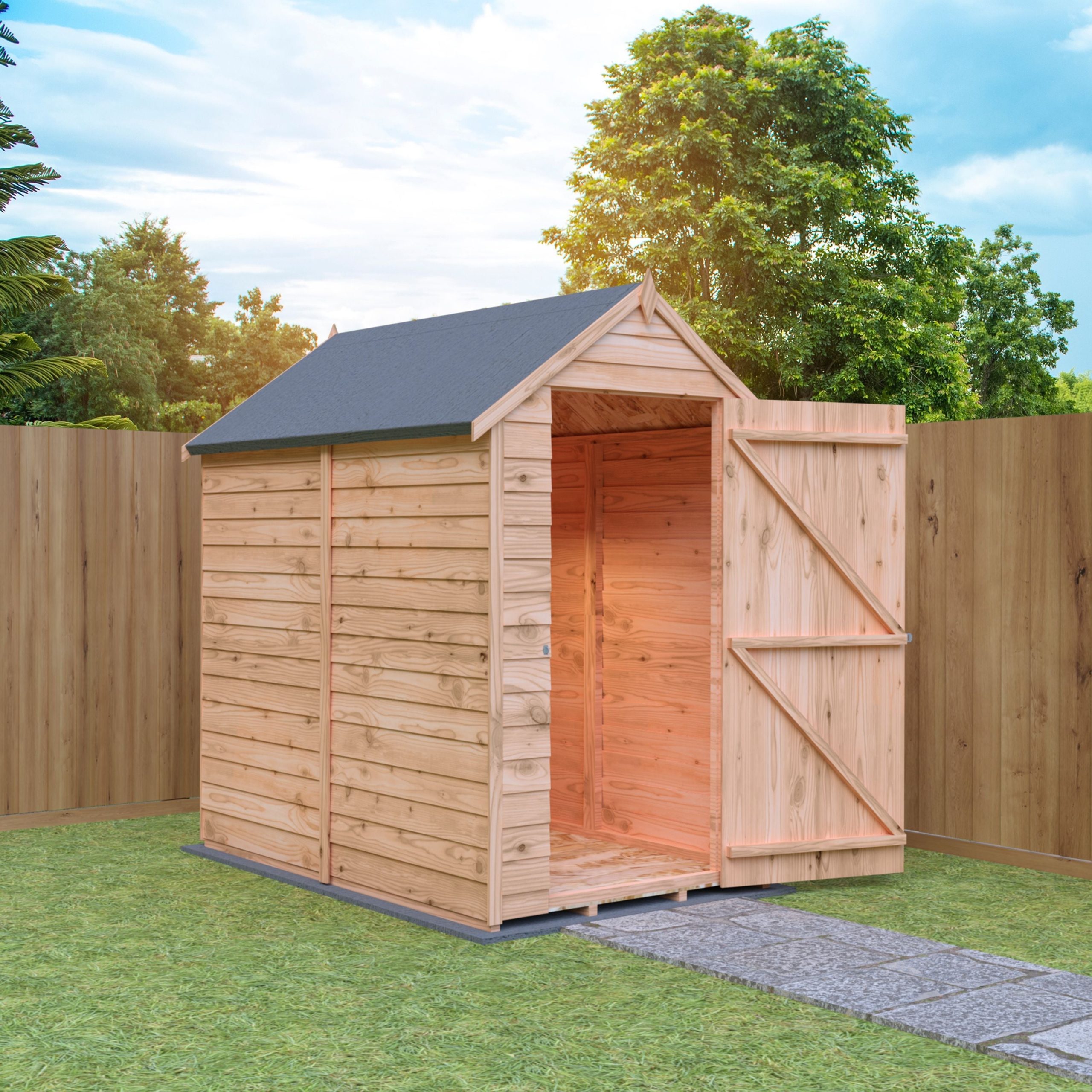 Shire Value Overlap 6ft x 4ft Shed - Windowless - Image 3
