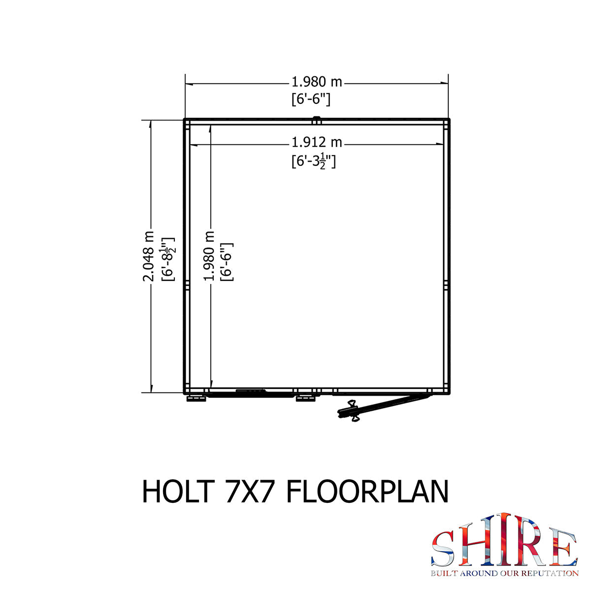 Shire Holt 7ft x 7ft Shiplap Apex Shed - Image 10
