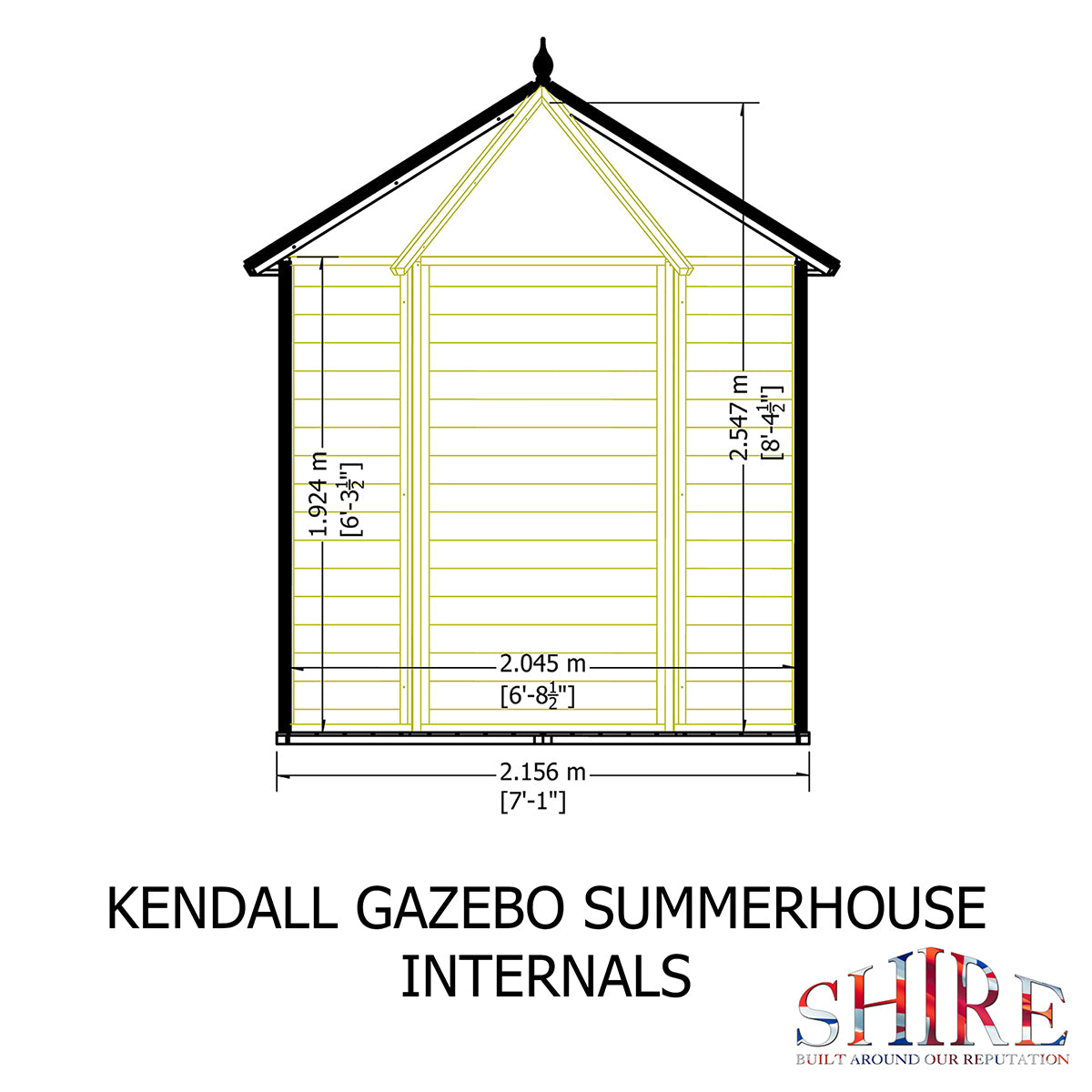 Shire Kendall 6ft x 6ft Summerhouse - Image 9