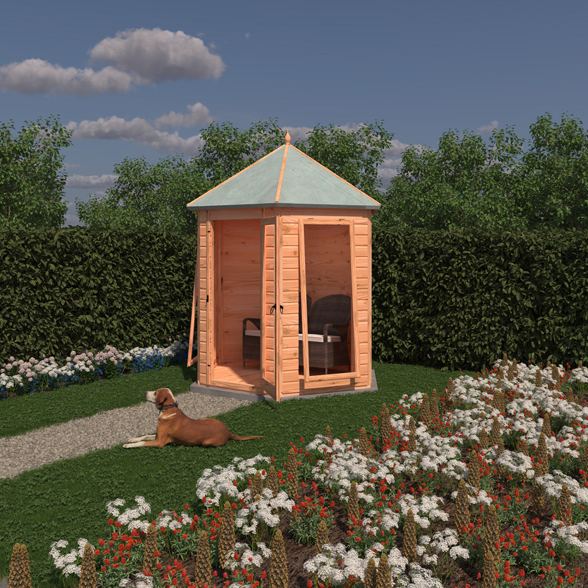 Shire Kendall 6ft x 6ft Summerhouse - Image 4