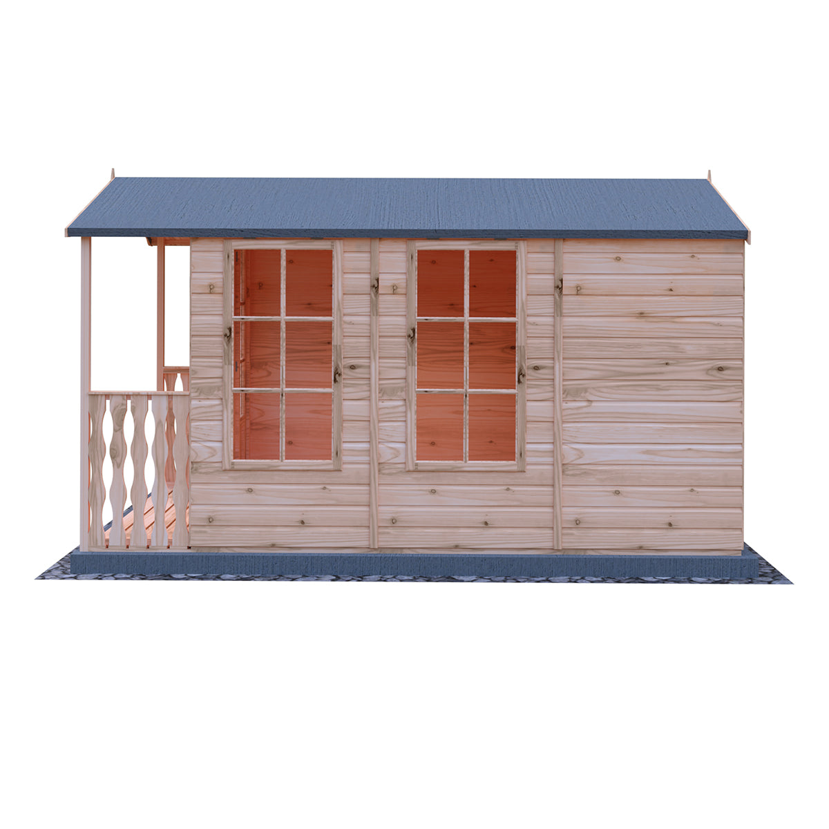 Shire Kensington 7ft x 10ft Summerhouse With Verandah - Image 3