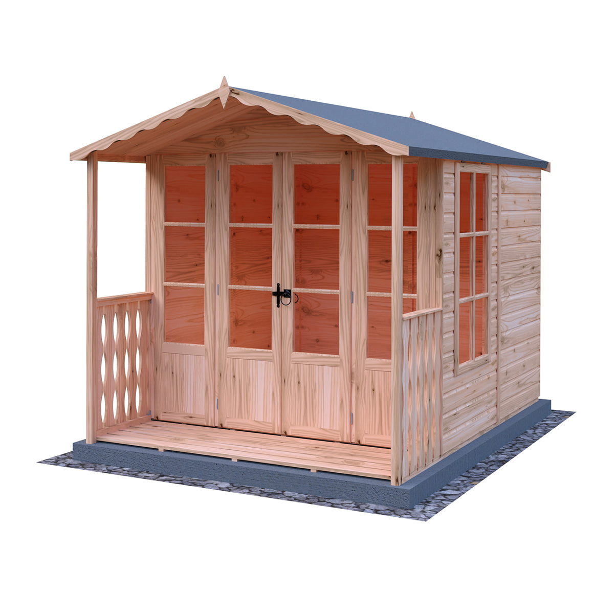 Shire Kensington 7ft x 7ft Summerhouse With Verandah - Image 6