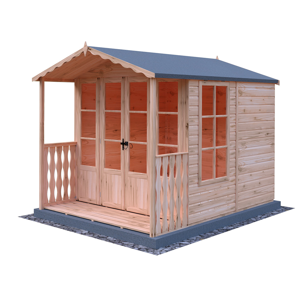 Shire Kensington 7ft x 7ft Summerhouse With Verandah - Image 5