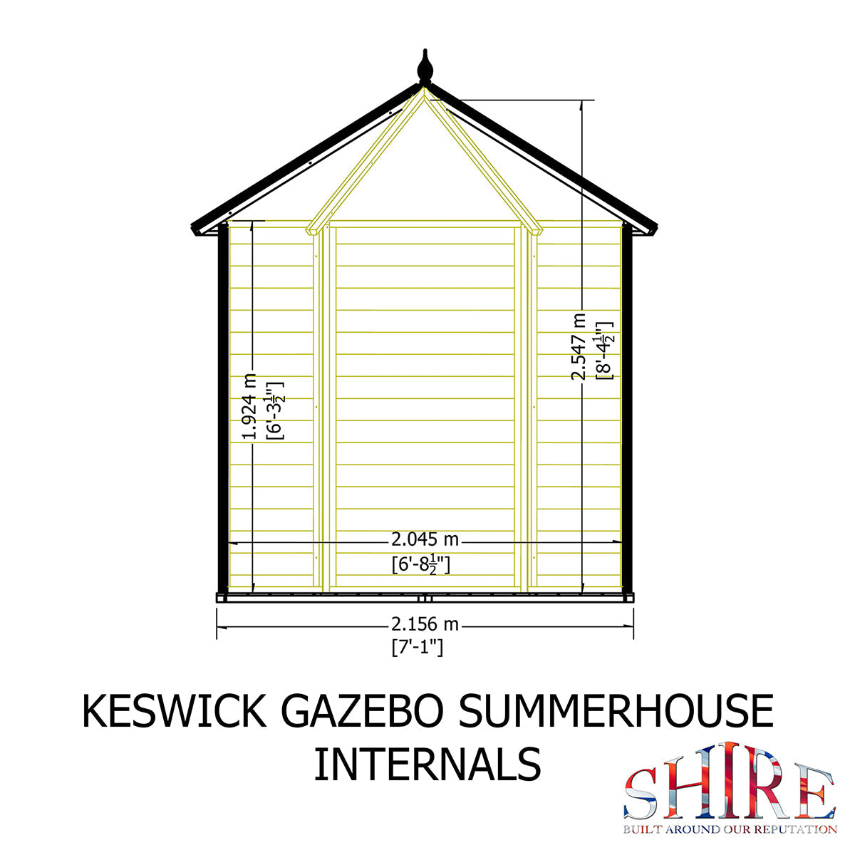 Shire Keswick 6ft x 6ft Summerhouse - Image 11