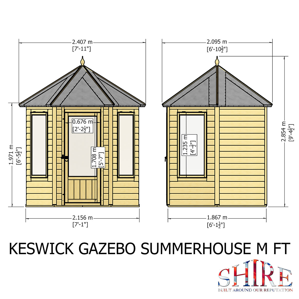 Shire Keswick 6ft x 6ft Summerhouse - Image 9