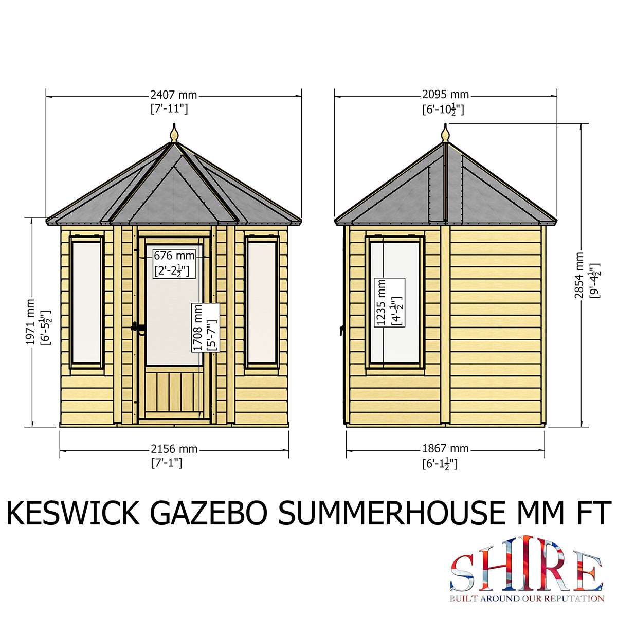 Shire Keswick 6ft x 6ft Summerhouse - Image 8