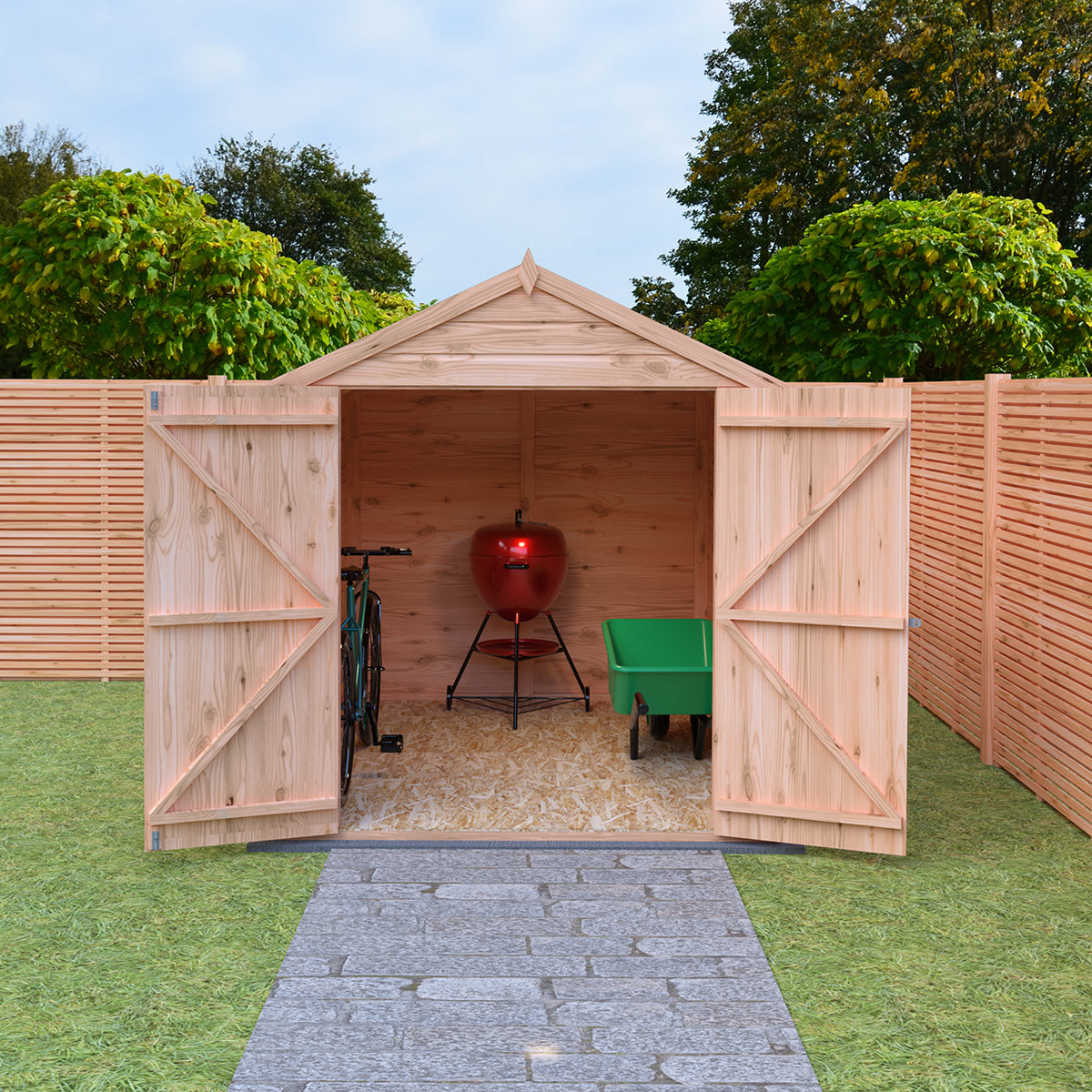 Shire Langley 8ft x 6ft Double Door Shiplap Shed NEW - Image 2