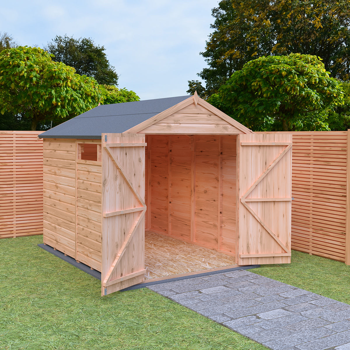 Shire Langley 8ft x 6ft Double Door Shiplap Shed NEW - Image 3