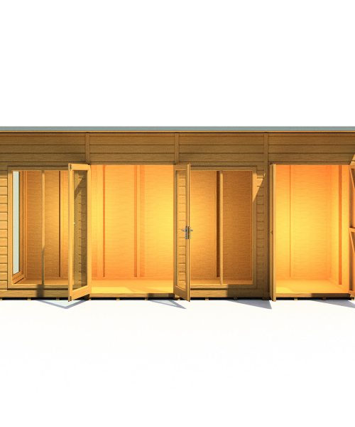 Shire Lela 16ft x 4ft Summerhouse with Storage