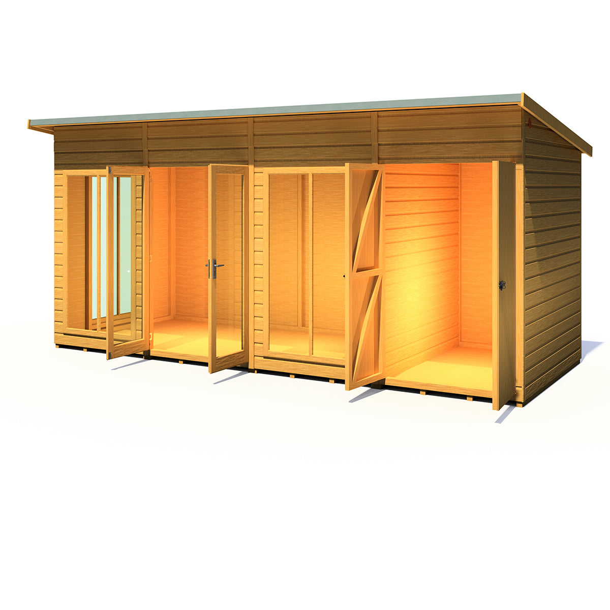 Shire Lela 16ft x 6ft Summerhouse with Storage - Image 4