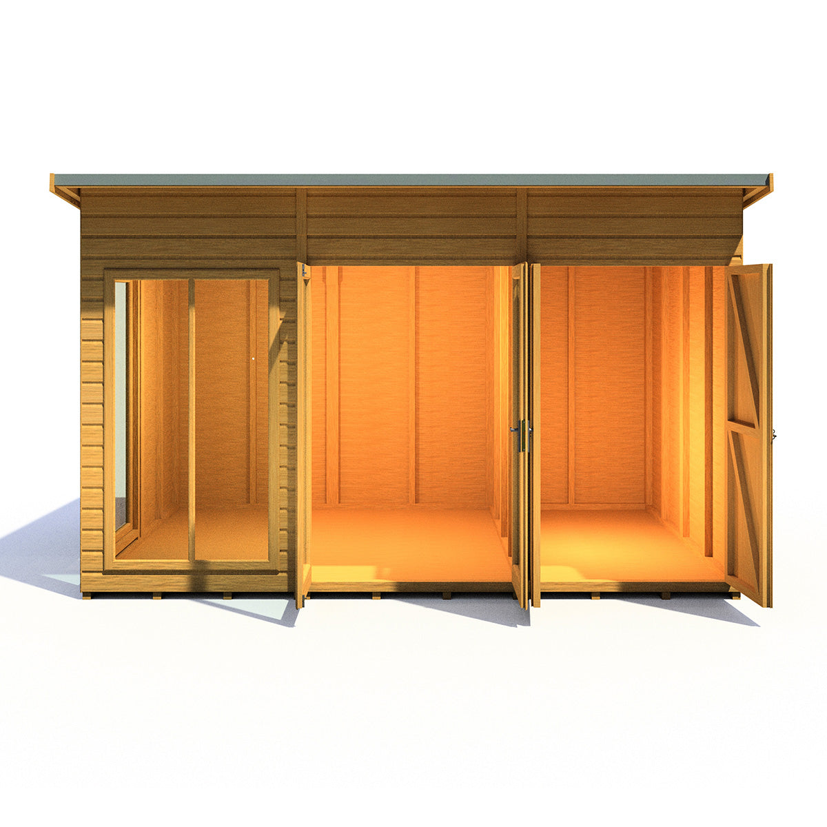 Shire Lela 12ft x 8ft Summerhouse with Storage - Image 4