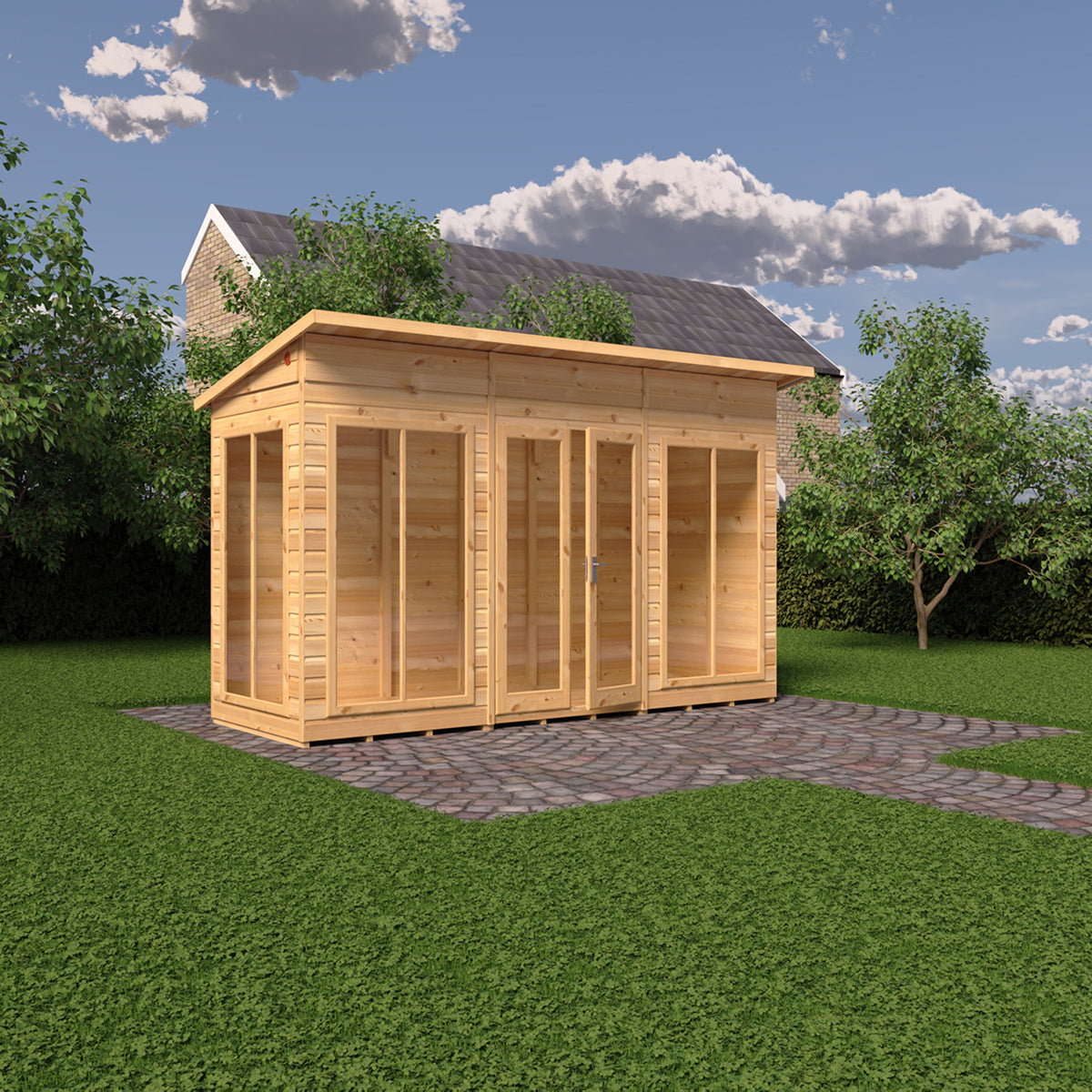 Shire Lela 12ft x 4ft Summerhouse - Image 5