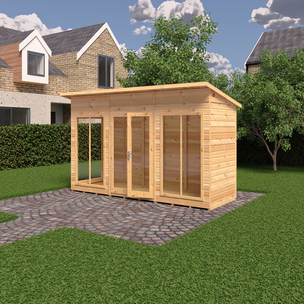 Shire Lela 12ft x 4ft Summerhouse - Image 3