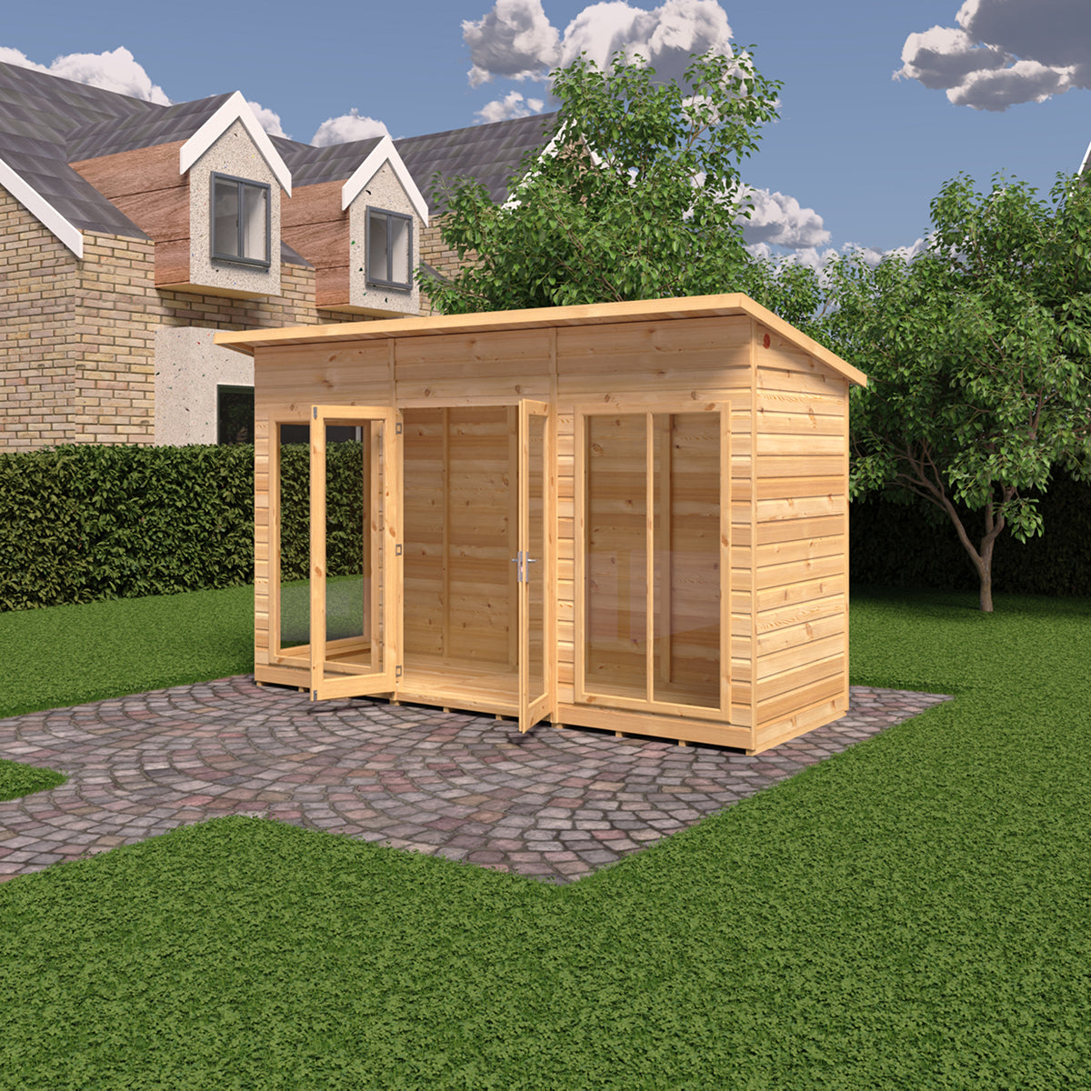 Shire Lela 12ft x 4ft Summerhouse - Image 2