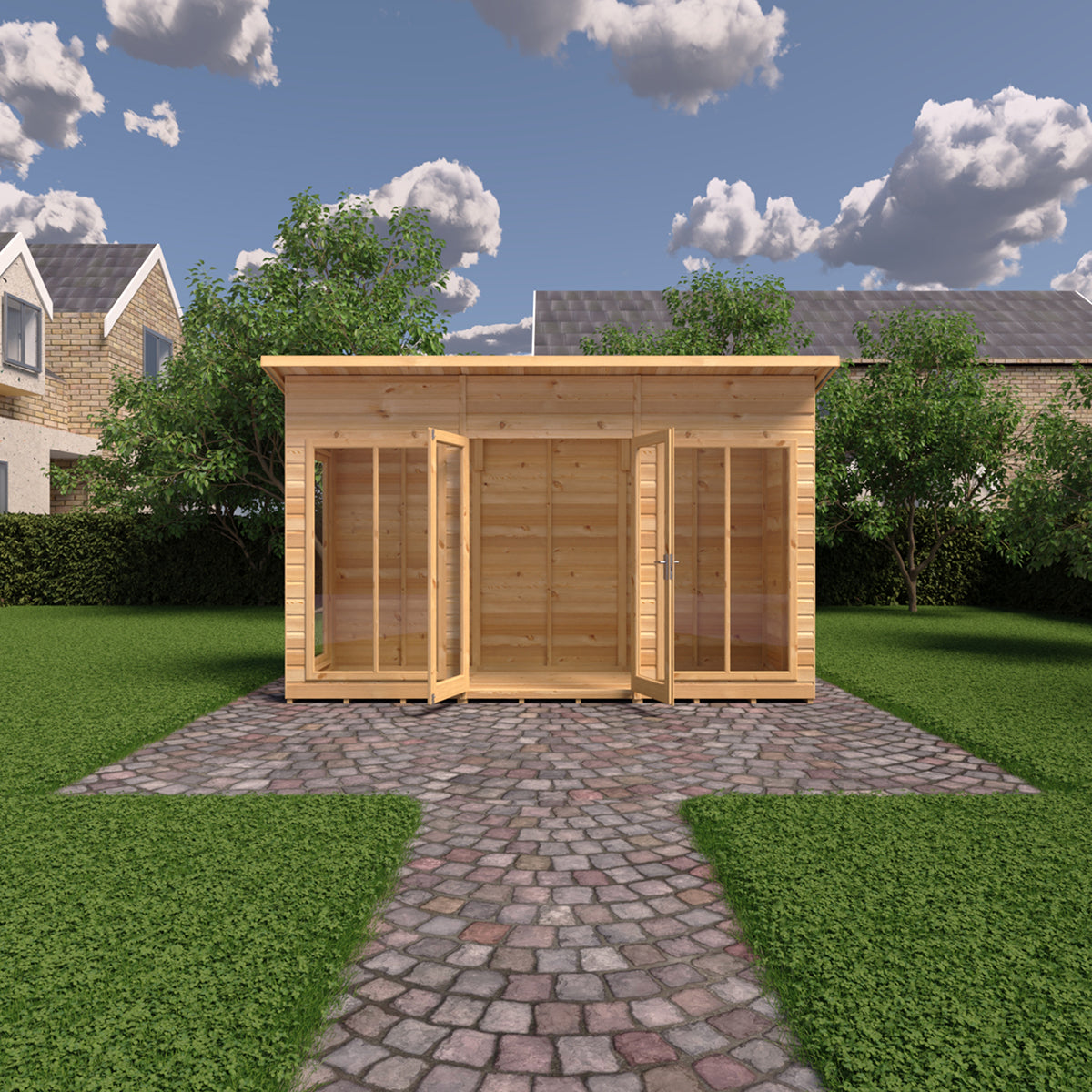 Shire Lela 12ft x 4ft Summerhouse - Image 7
